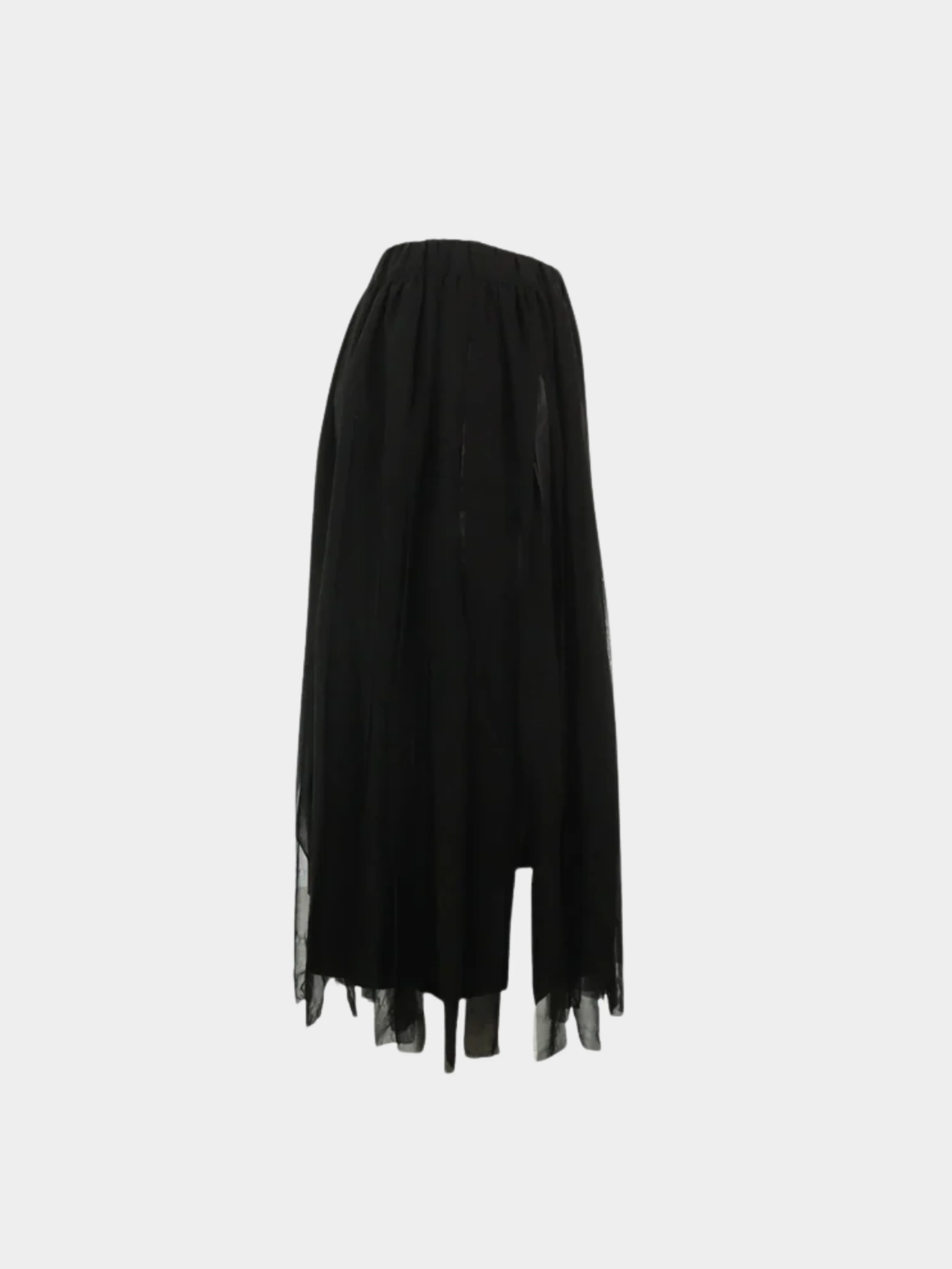Comme des Garçons SS 2022 Black Tulle Midi Skirt - Image 3