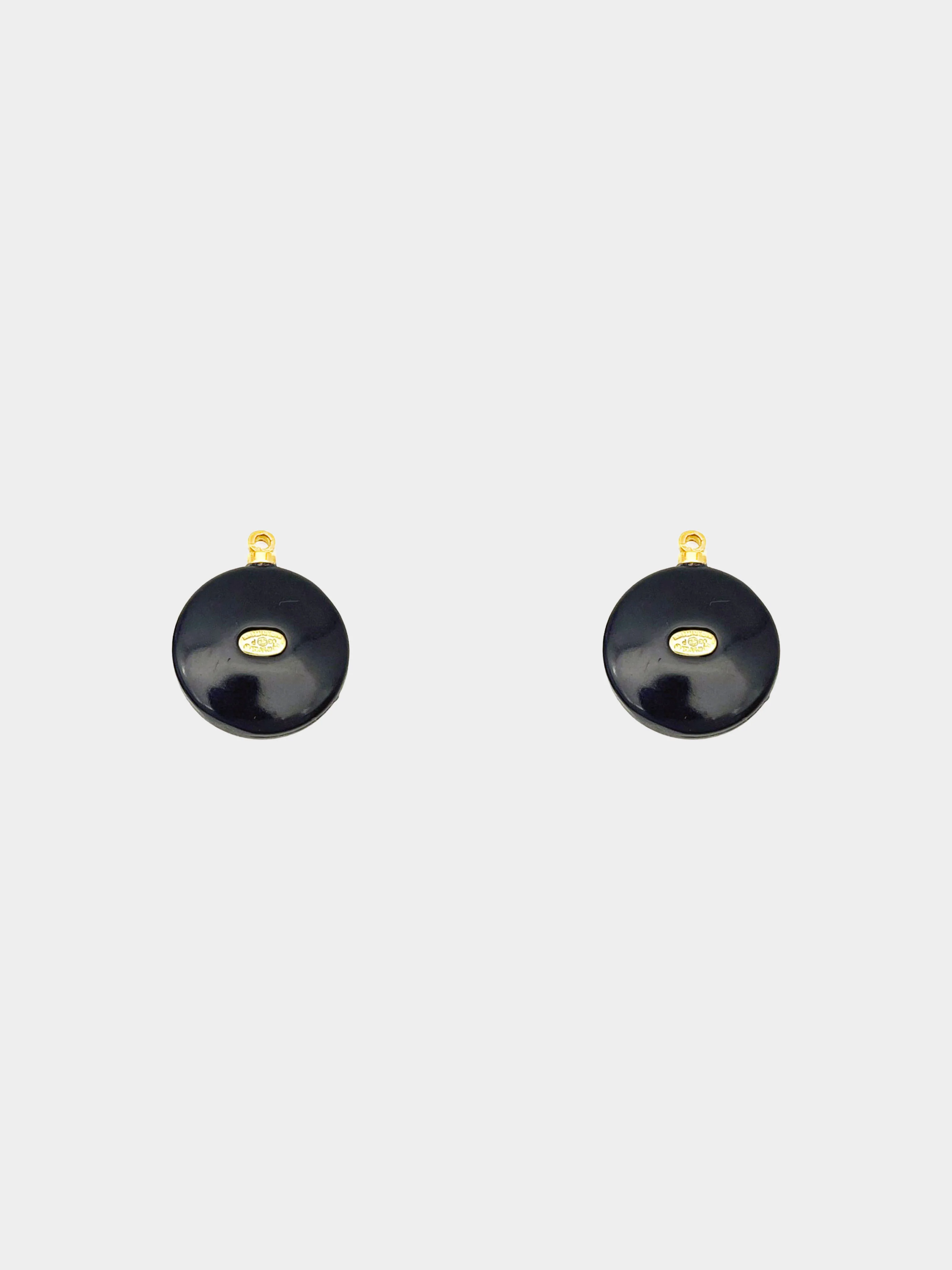 Chanel 2003 CC Paux-Pearl Half-Hoop Earrings - Image 2