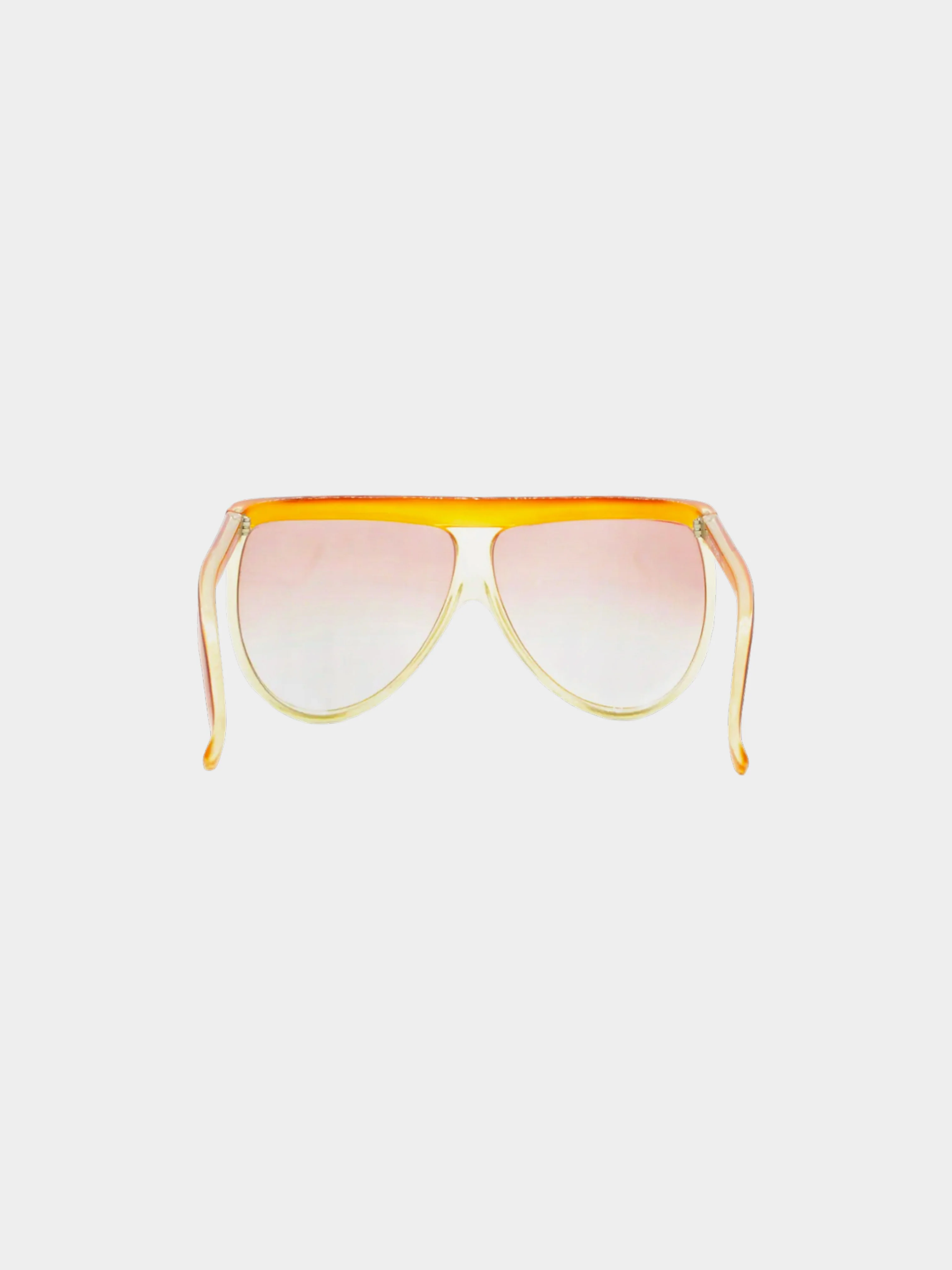 Courrèges 1970s Orange Gradient Oversized Sunglasses - Image 4