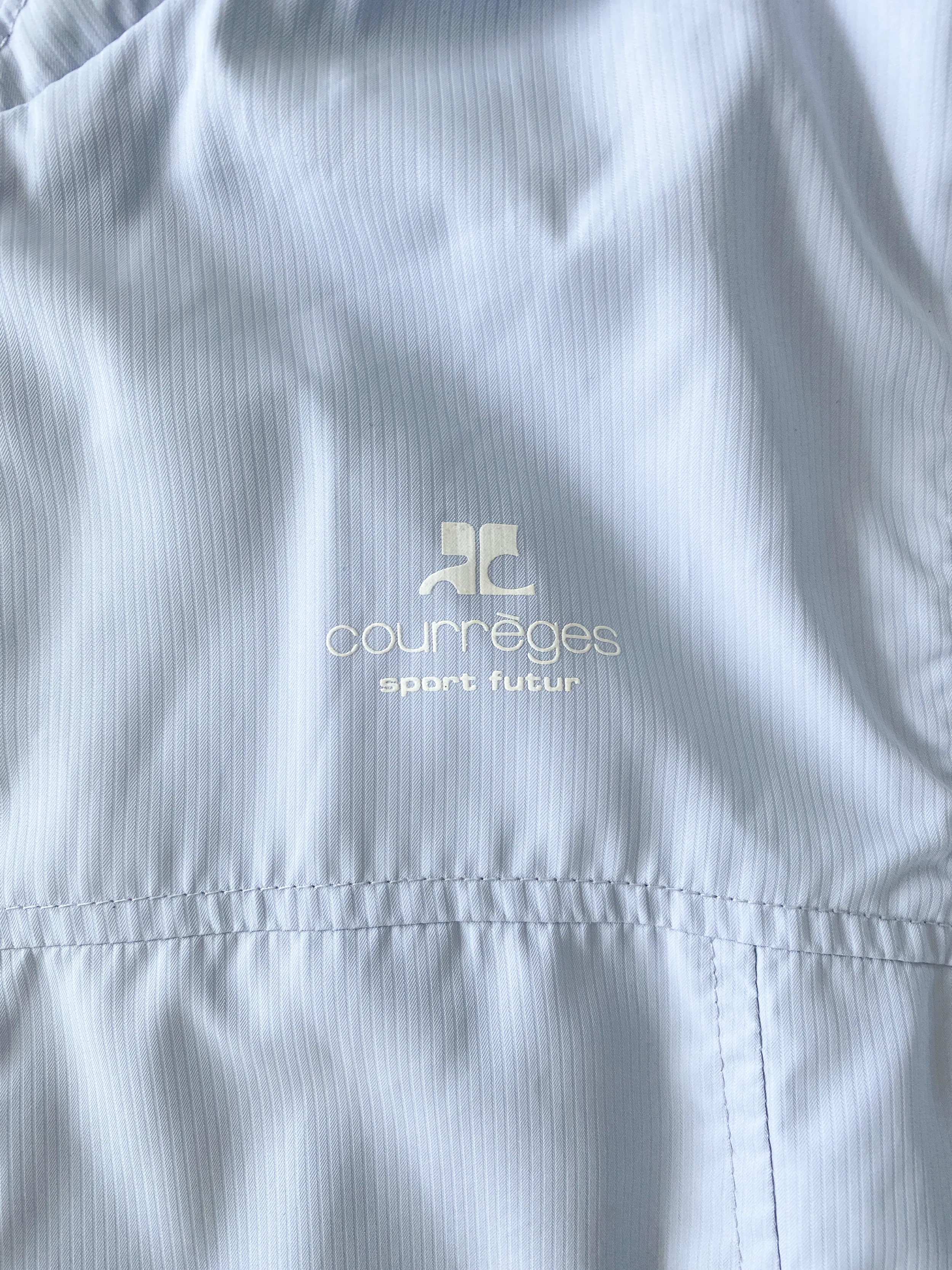 Courrèges 1990s Nylon Blue Bomber - Image 4