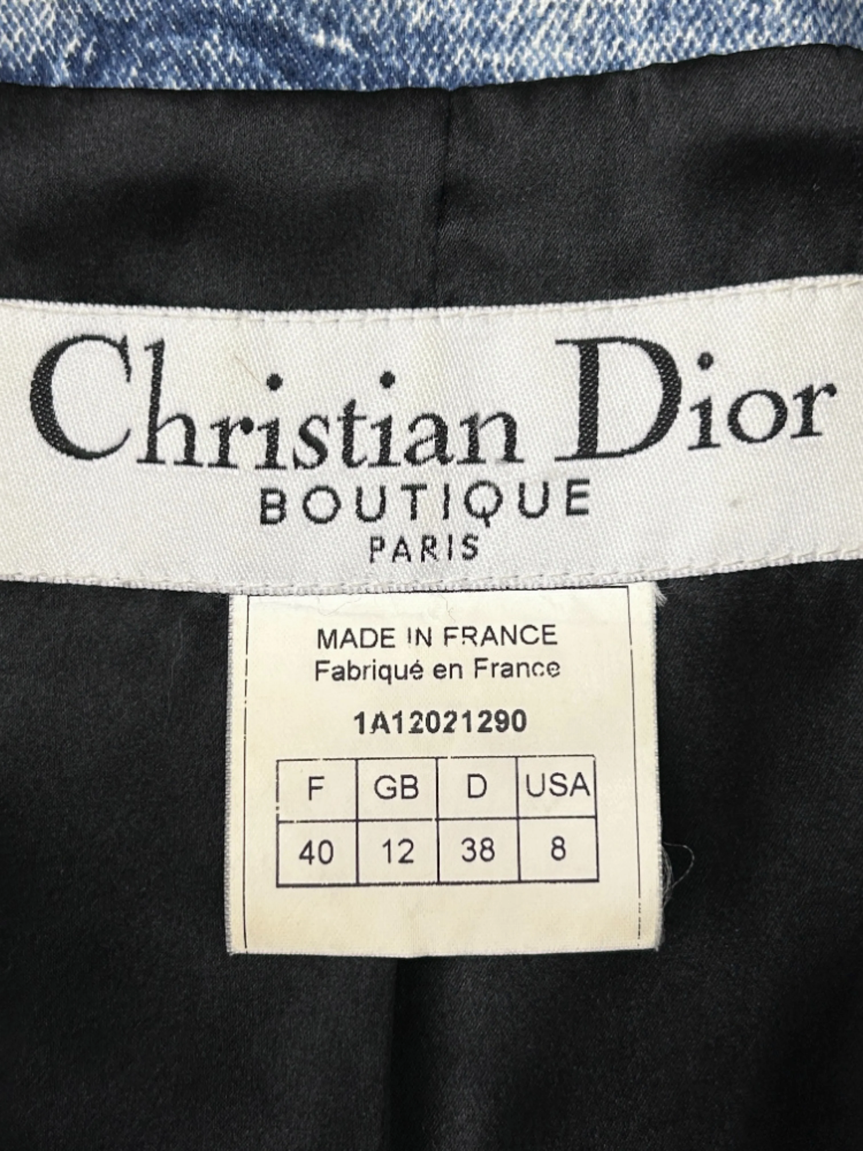 Christian Dior 2001 Galliano Denim Trompe l’Oeil Fur Collar Jacket - Image 4