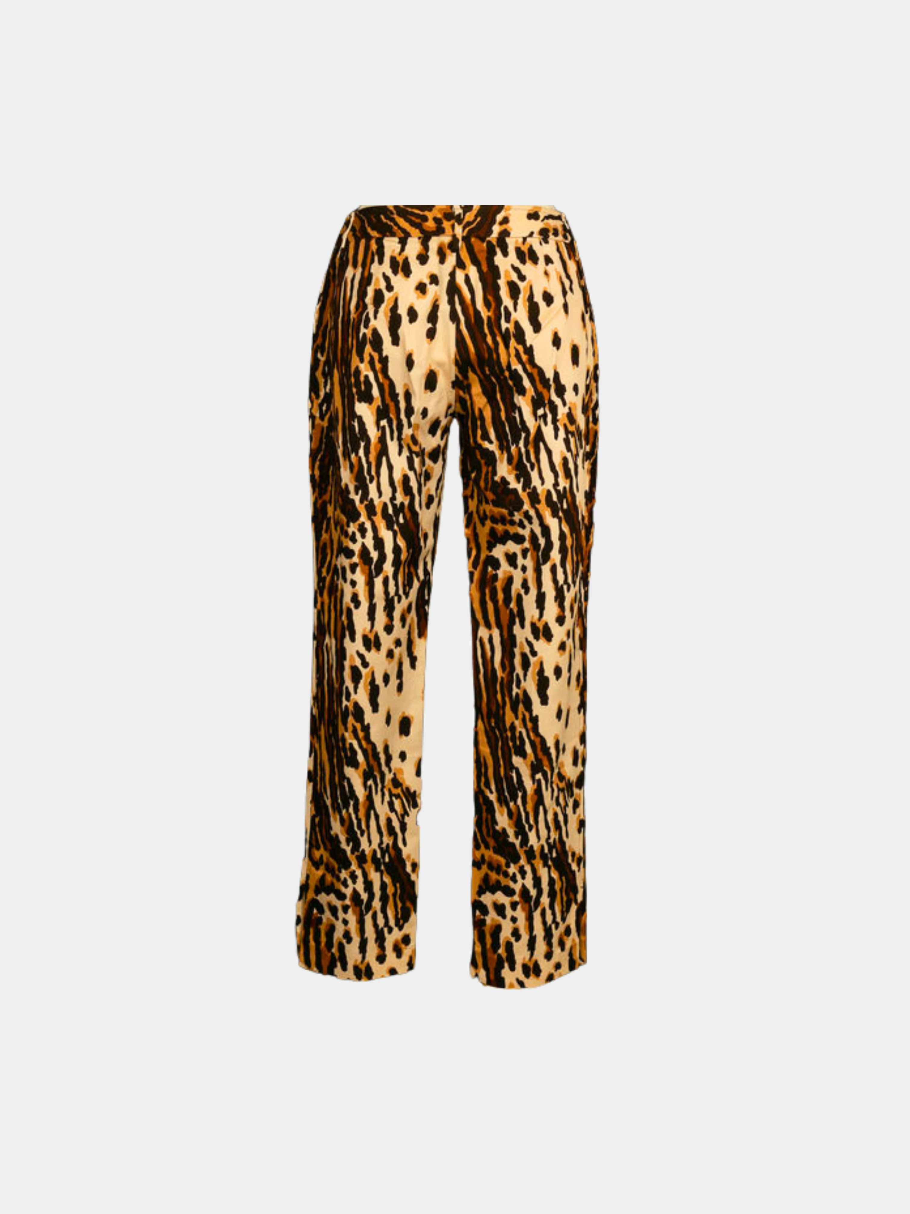 Dolce and Gabbana 2000s Brown Cheetah Straight Leg Pants - Image 2