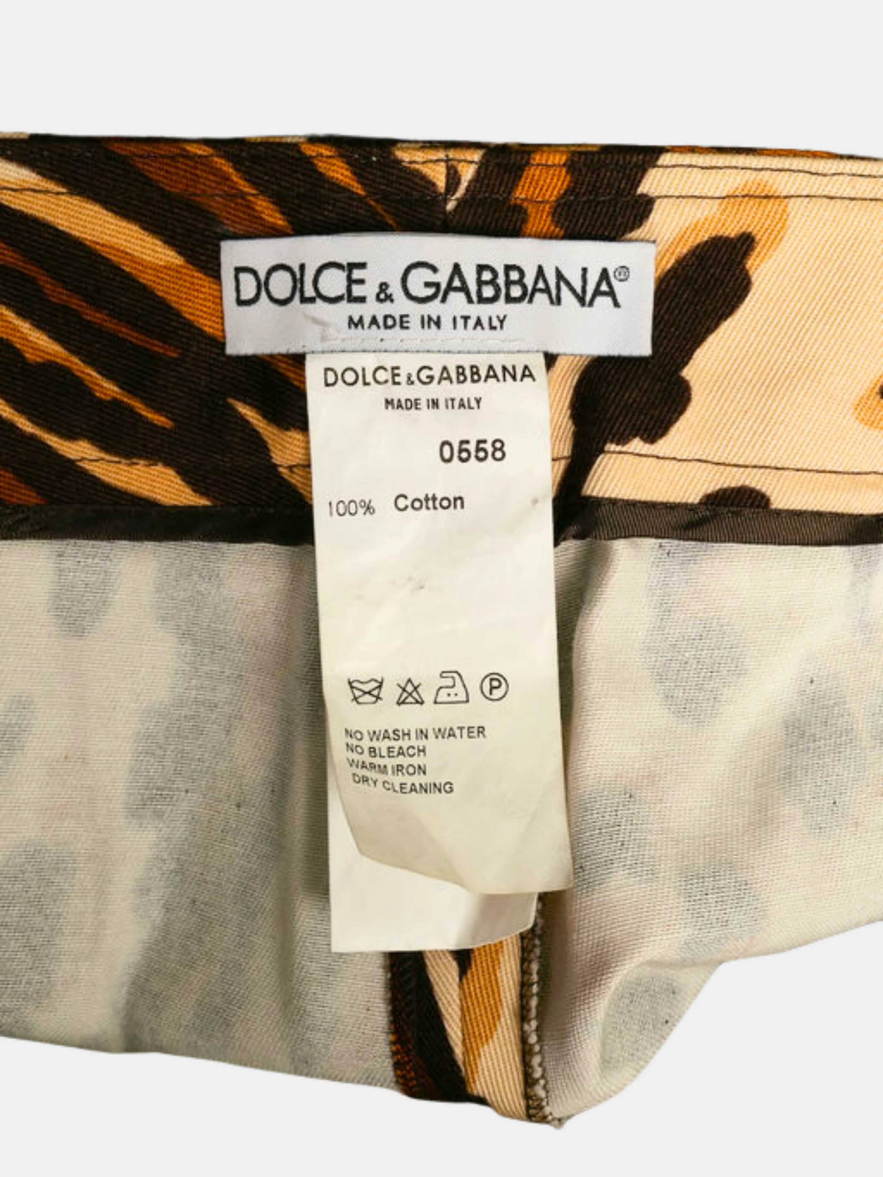 Dolce and Gabbana 2000s Brown Cheetah Straight Leg Pants - Image 3