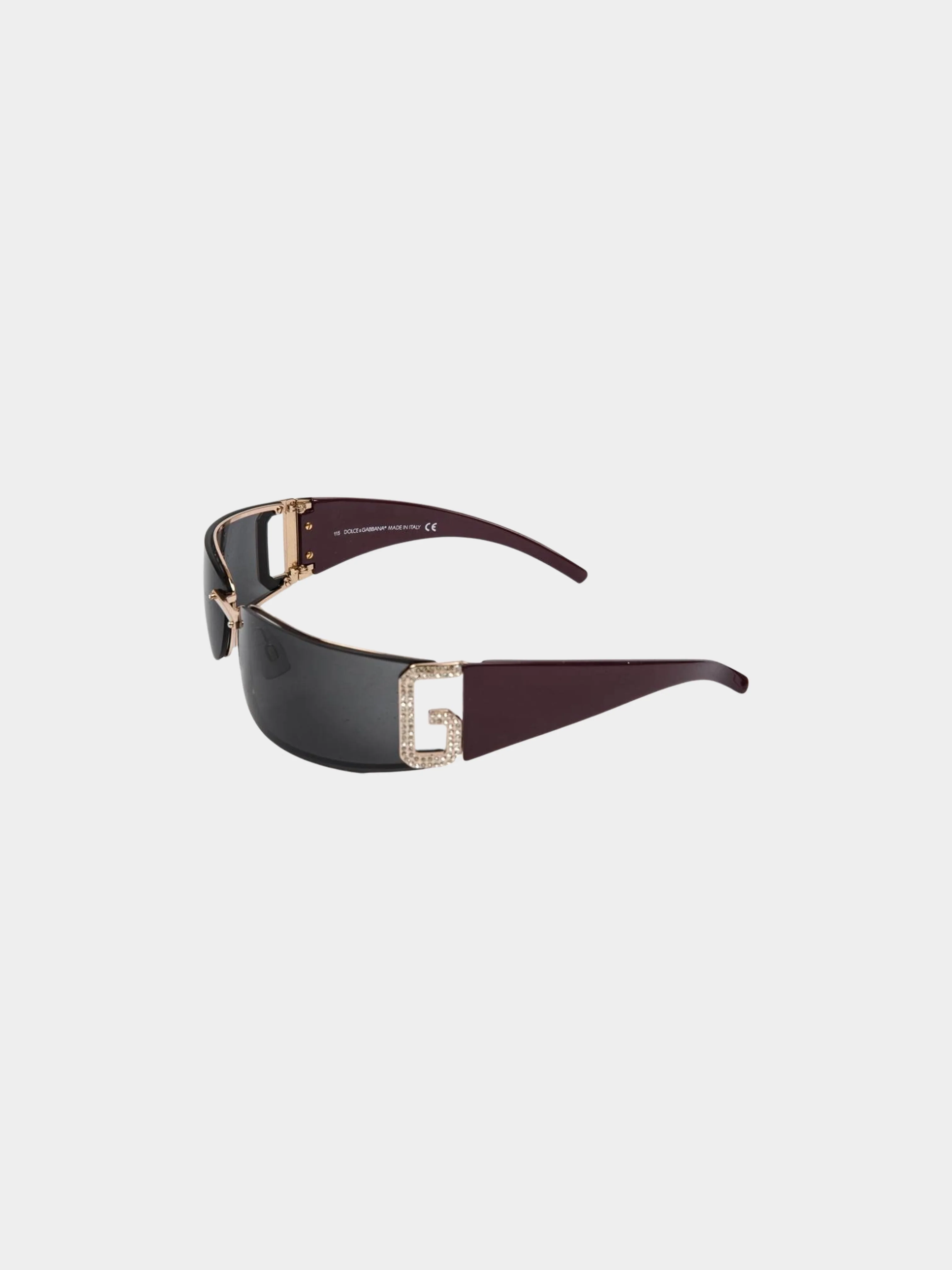 Dolce and Gabbana 2000s Brown DG Logo Sunglasses - Image 2