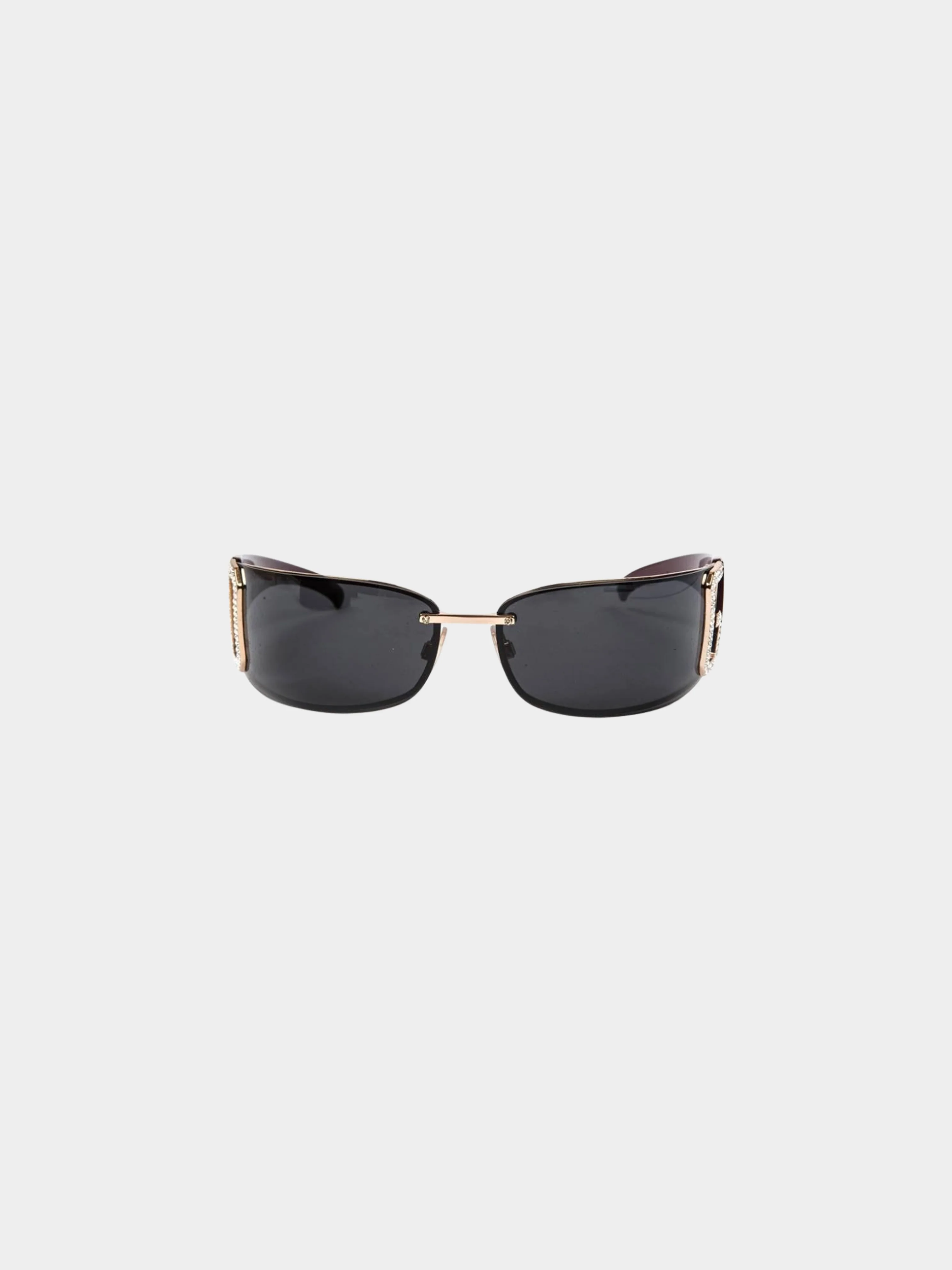 Dolce and Gabbana 2000s Brown DG Logo Sunglasses - Image 3