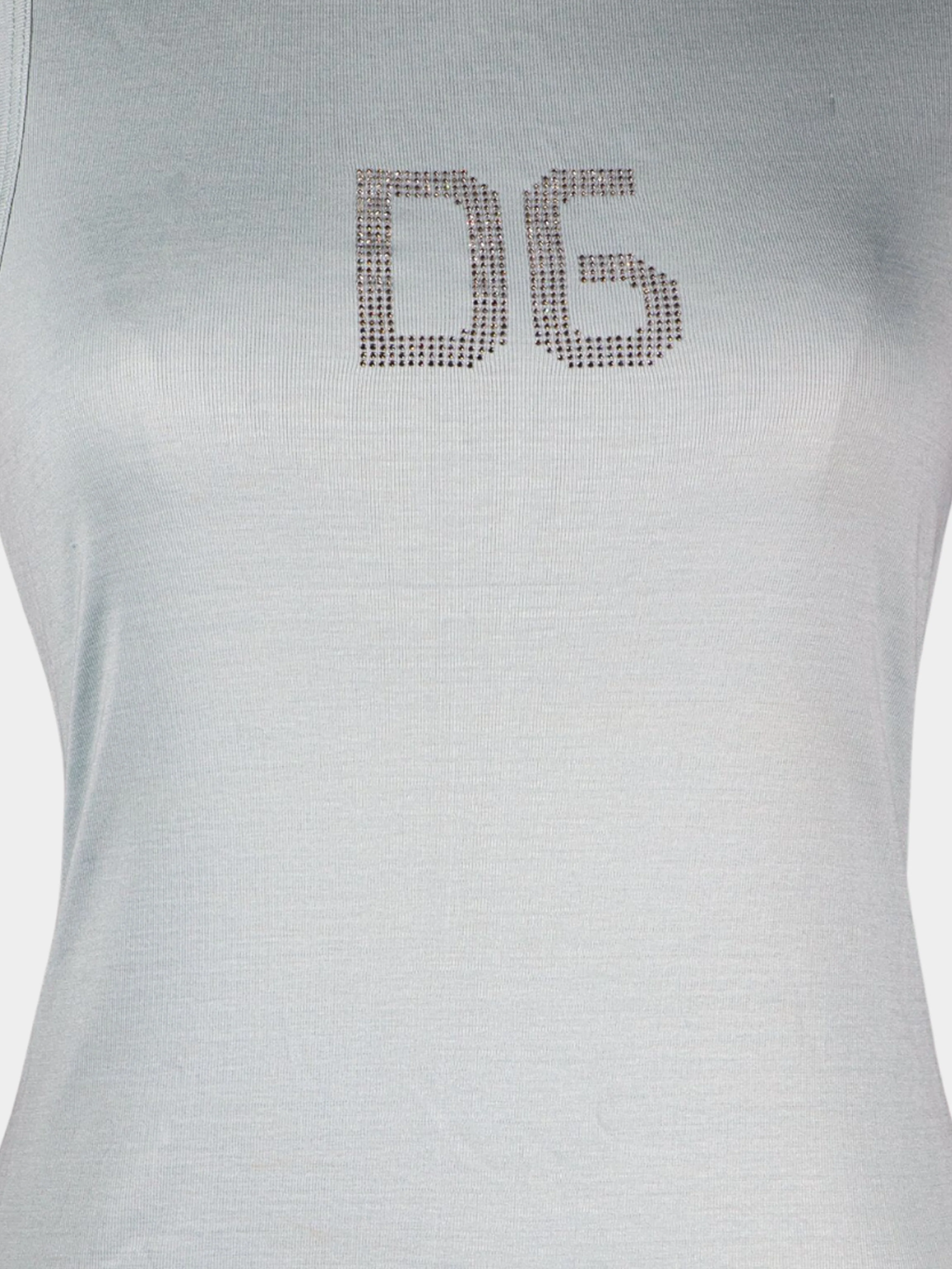 Dolce and Gabbana 2000s Seafoam Green Cotton Tank Top - Image 2