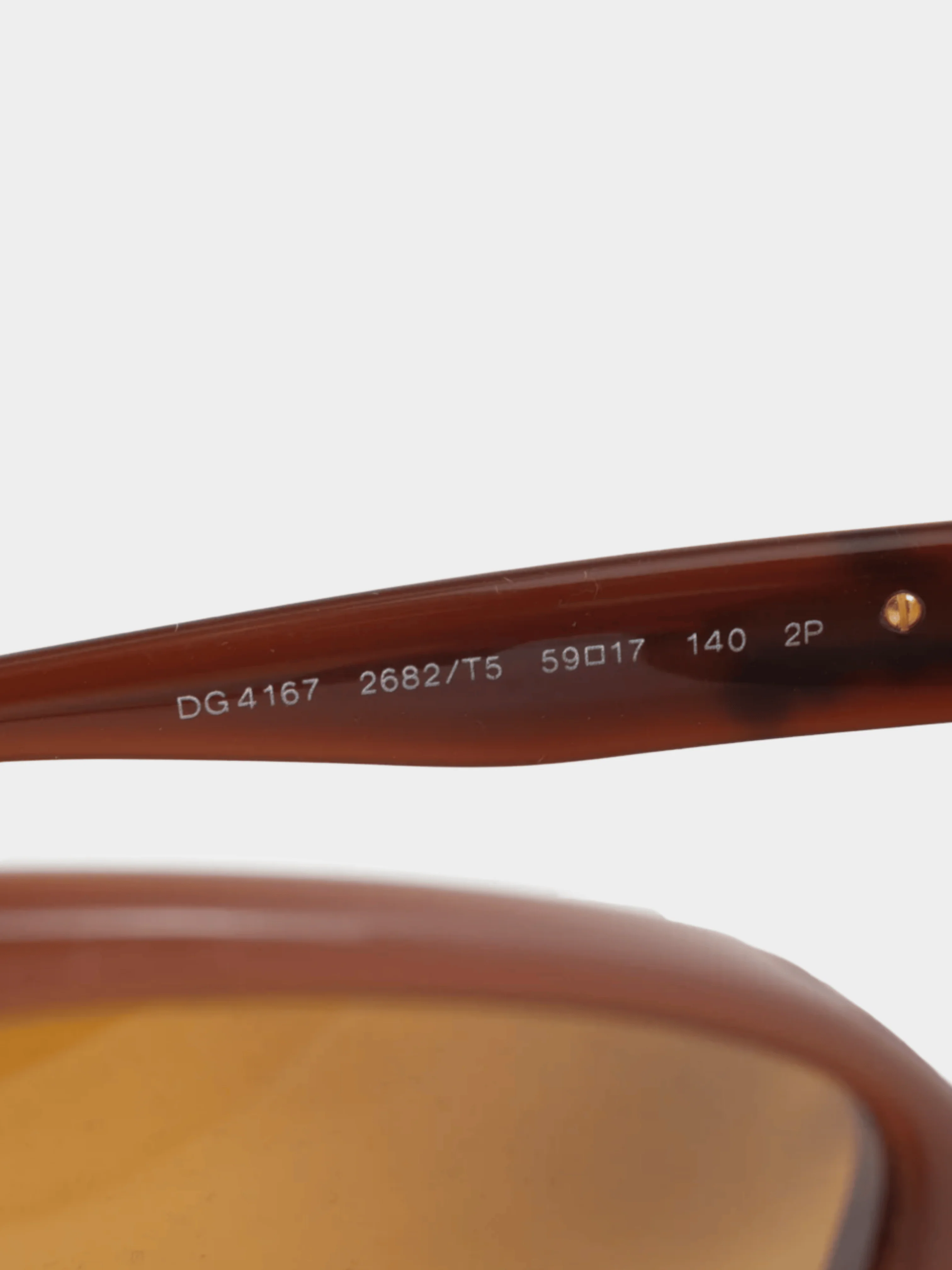 Dolce and Gabbana 2000s Sicilian Baroque Brown Cat-Eye Sunglasses - Image 6