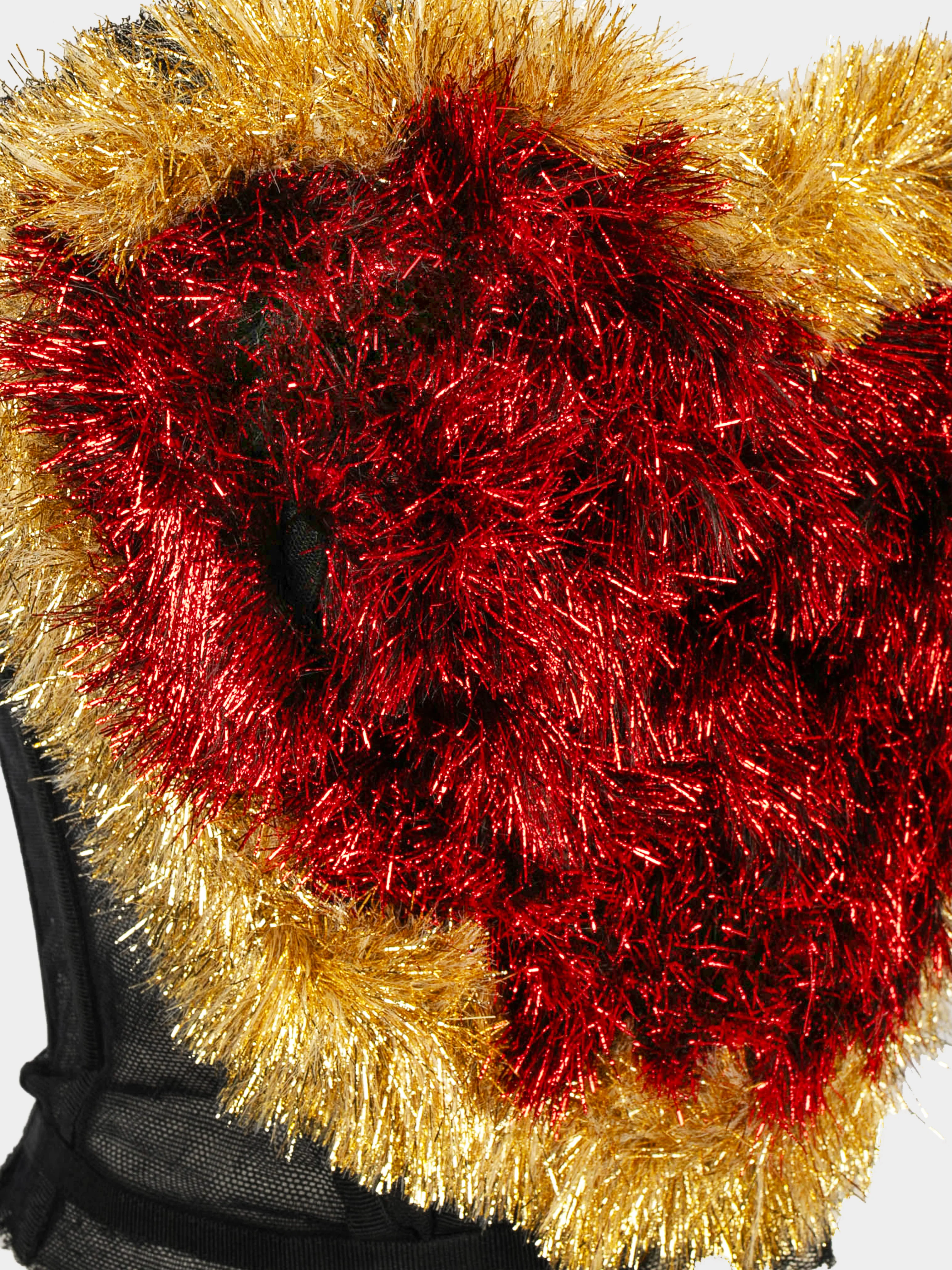 Dolce and Gabbana 2010s Red and Gold Heart Tulle Bustier Top - Image 3