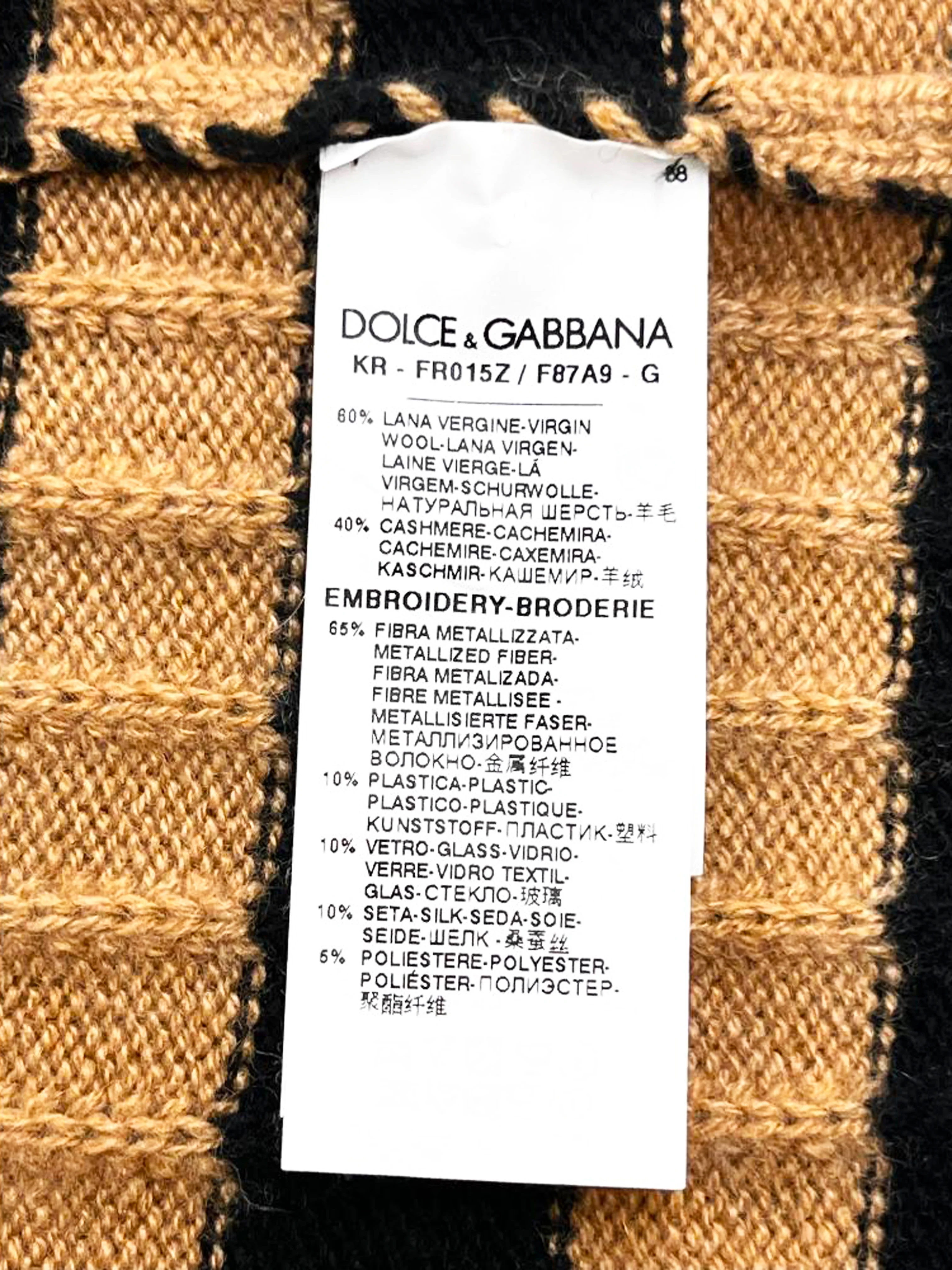 Dolce and Gabbana 2010s Striped Sacred Heart Knit Sweater - Image 6