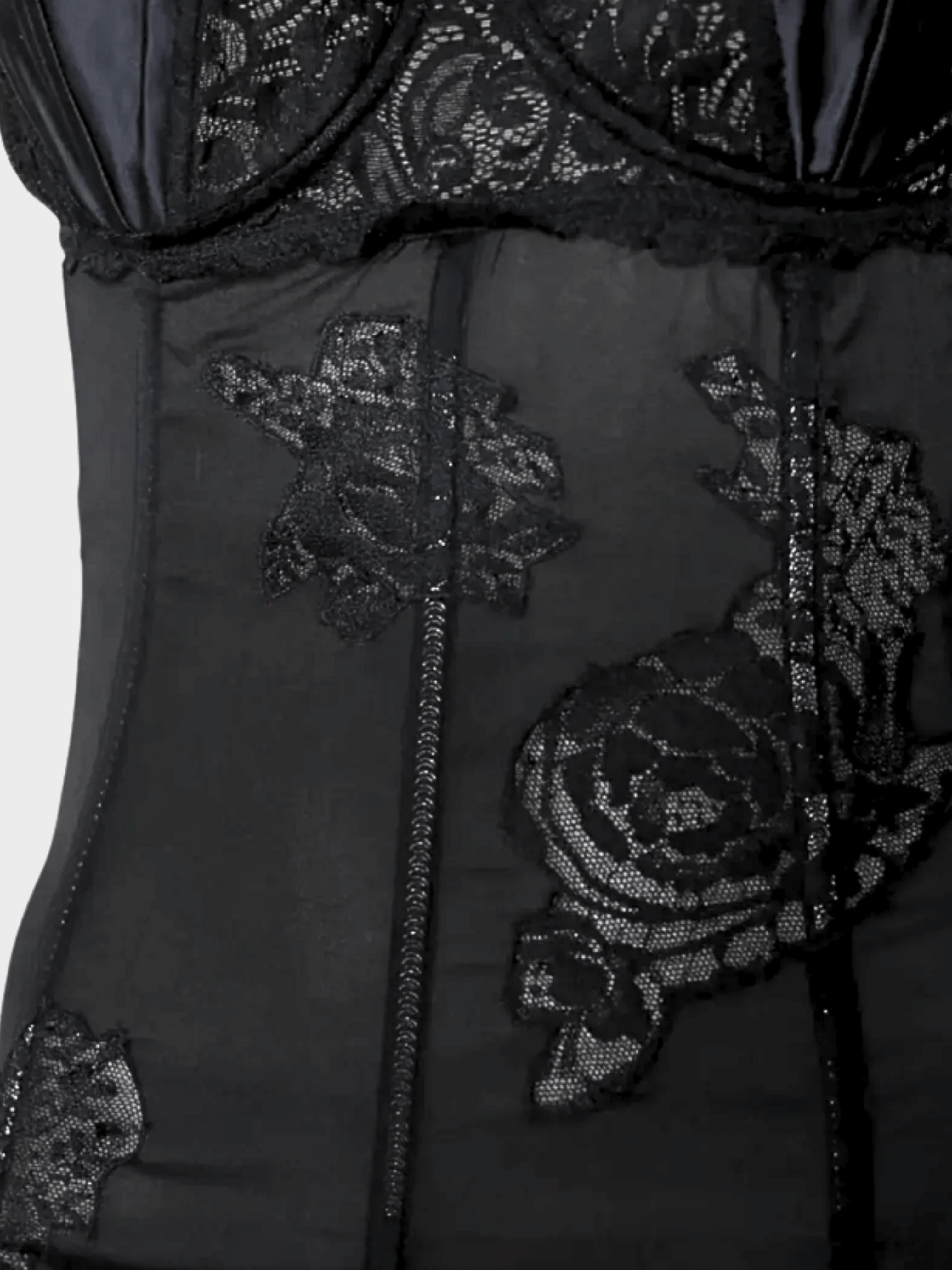 Dolce and Gabbana SS 2002 Runway Black Sheer Floral Dress - Image 5