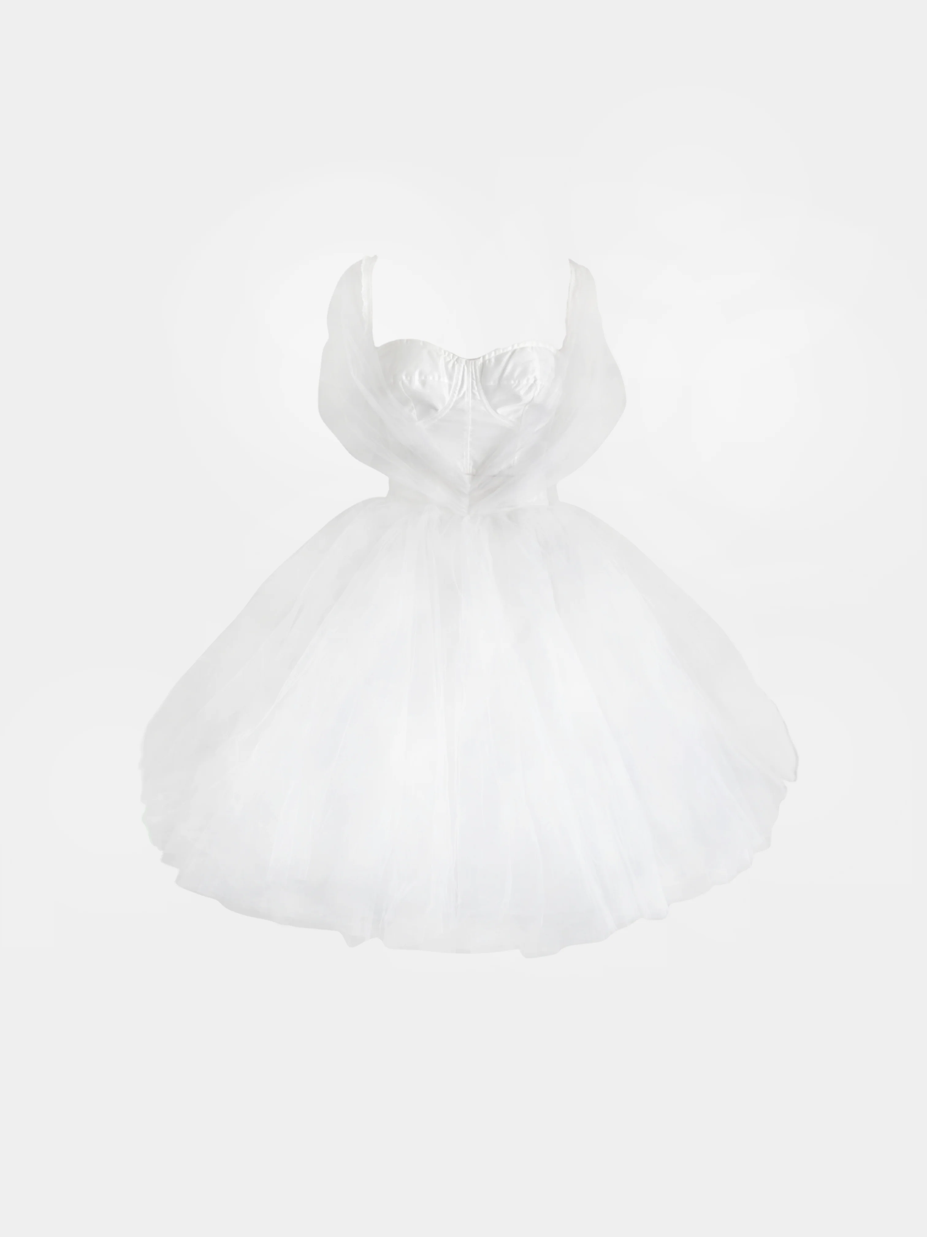 Dolce and Gabbana SS 1992 White Tulle Bustier Ballet Skirt Dress