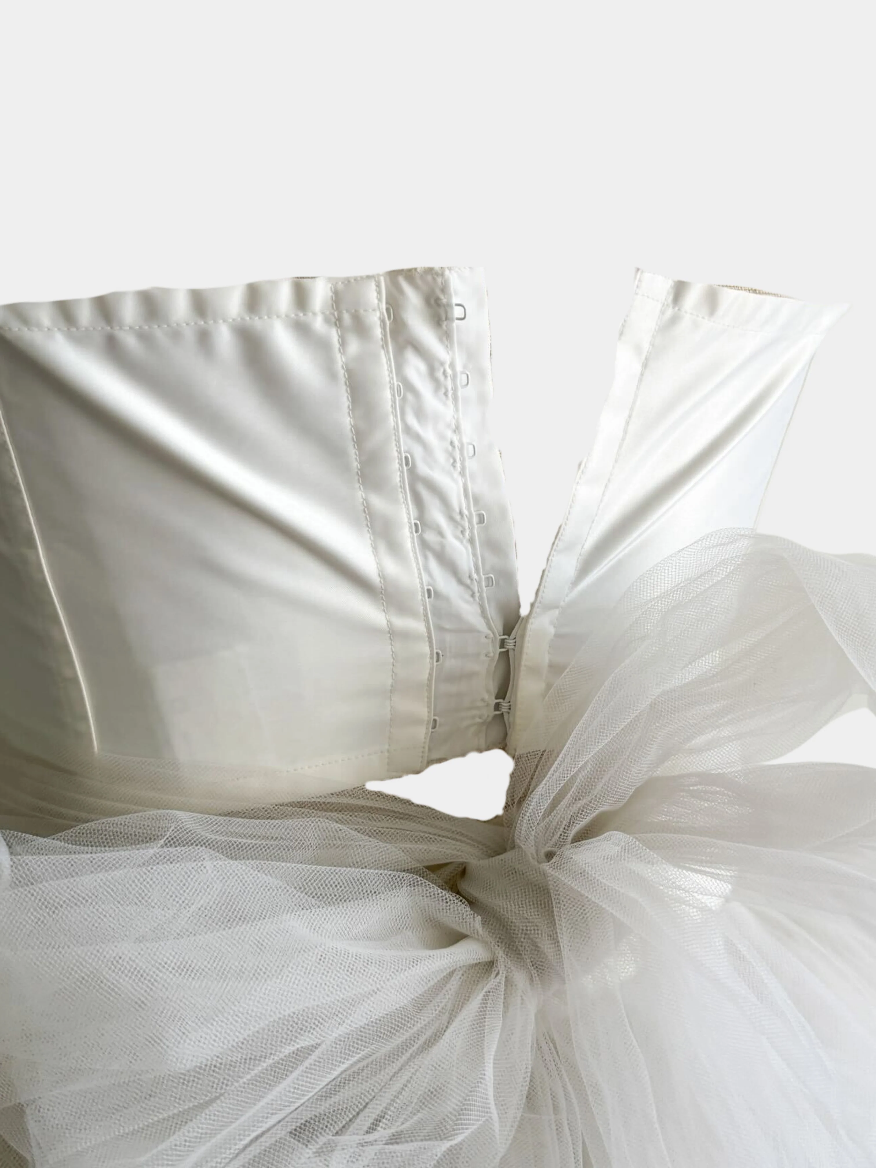 Dolce and Gabbana SS 1992 White Tulle Bustier Ballet Skirt Dress - Image 3