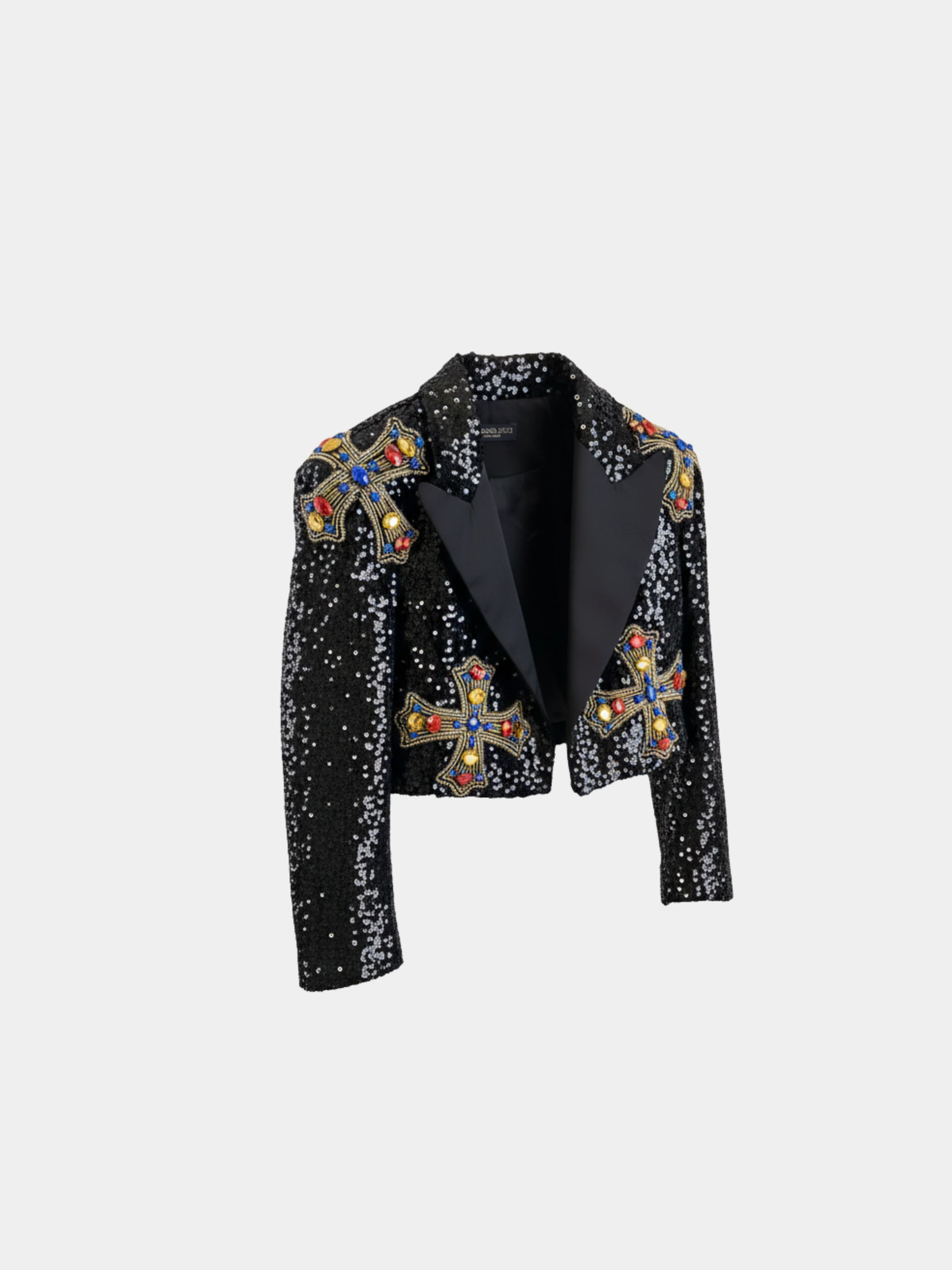 Dolce & Gabbana 2010s Black Embellished Sequin Blazer - Image 6