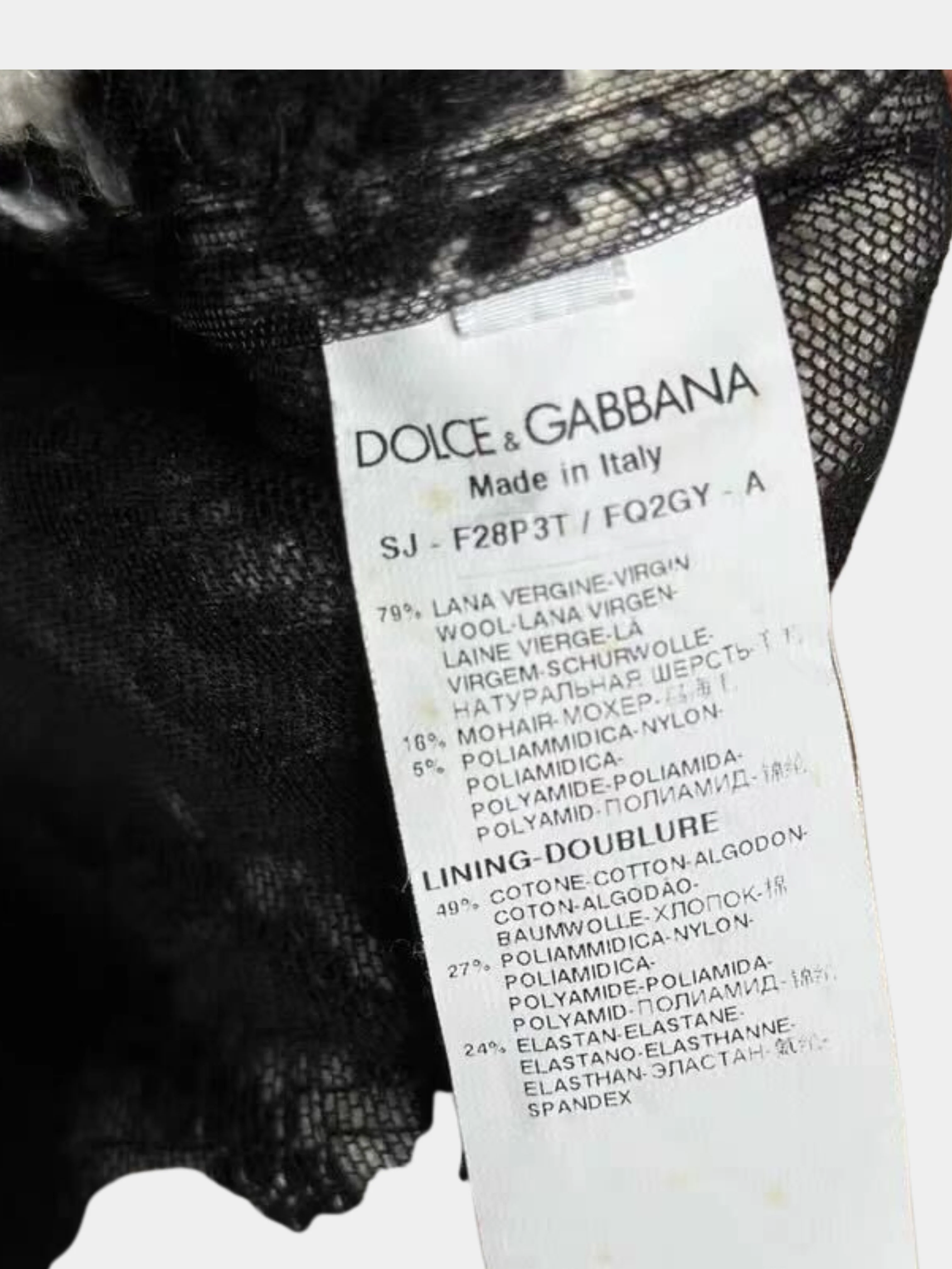 Dolce & Gabbana 2010s Black White Houndstooth Coat - Image 5