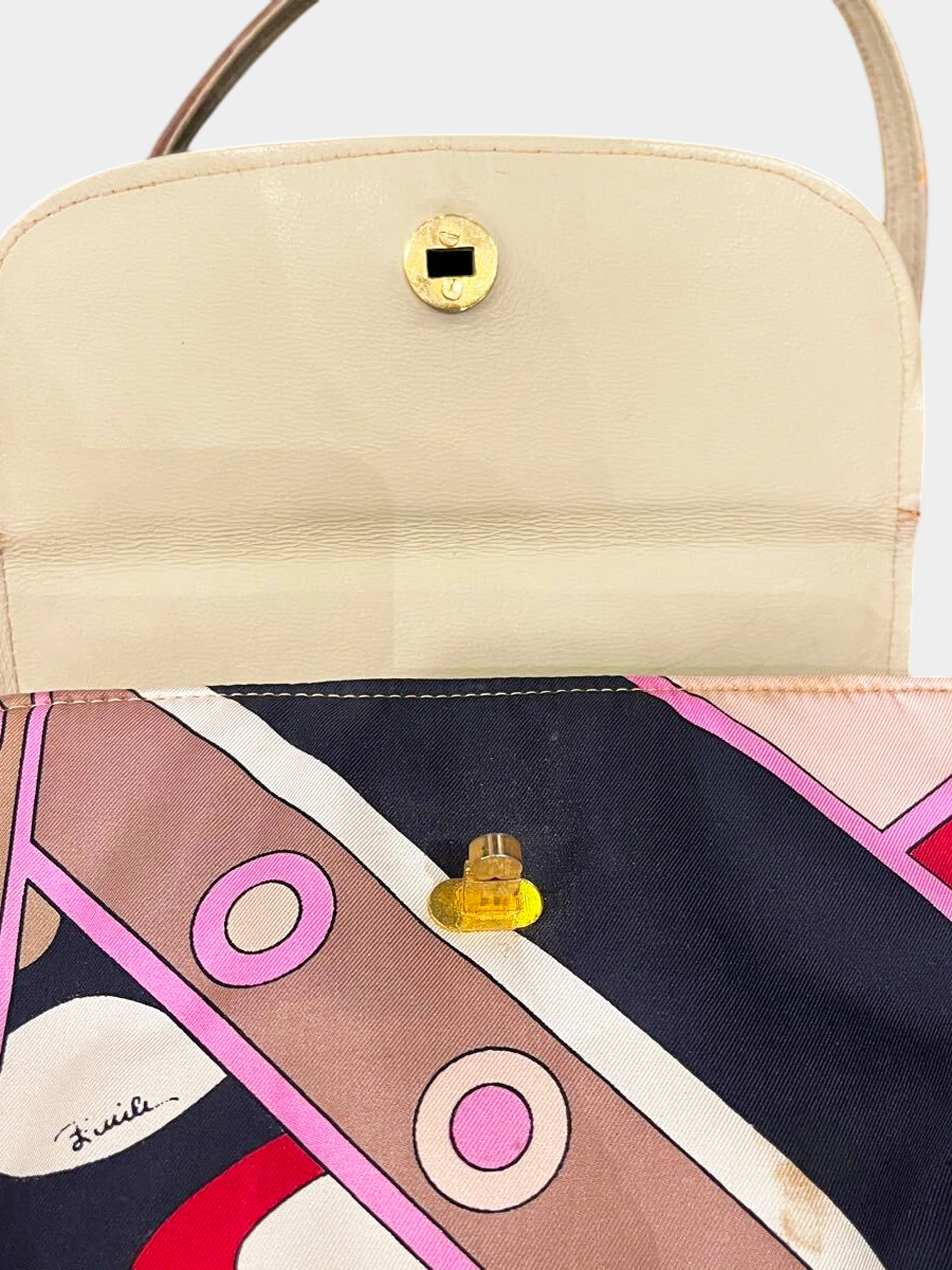 Emilio Pucci 1960s Multicolor Abstract Print Handbag - Image 4