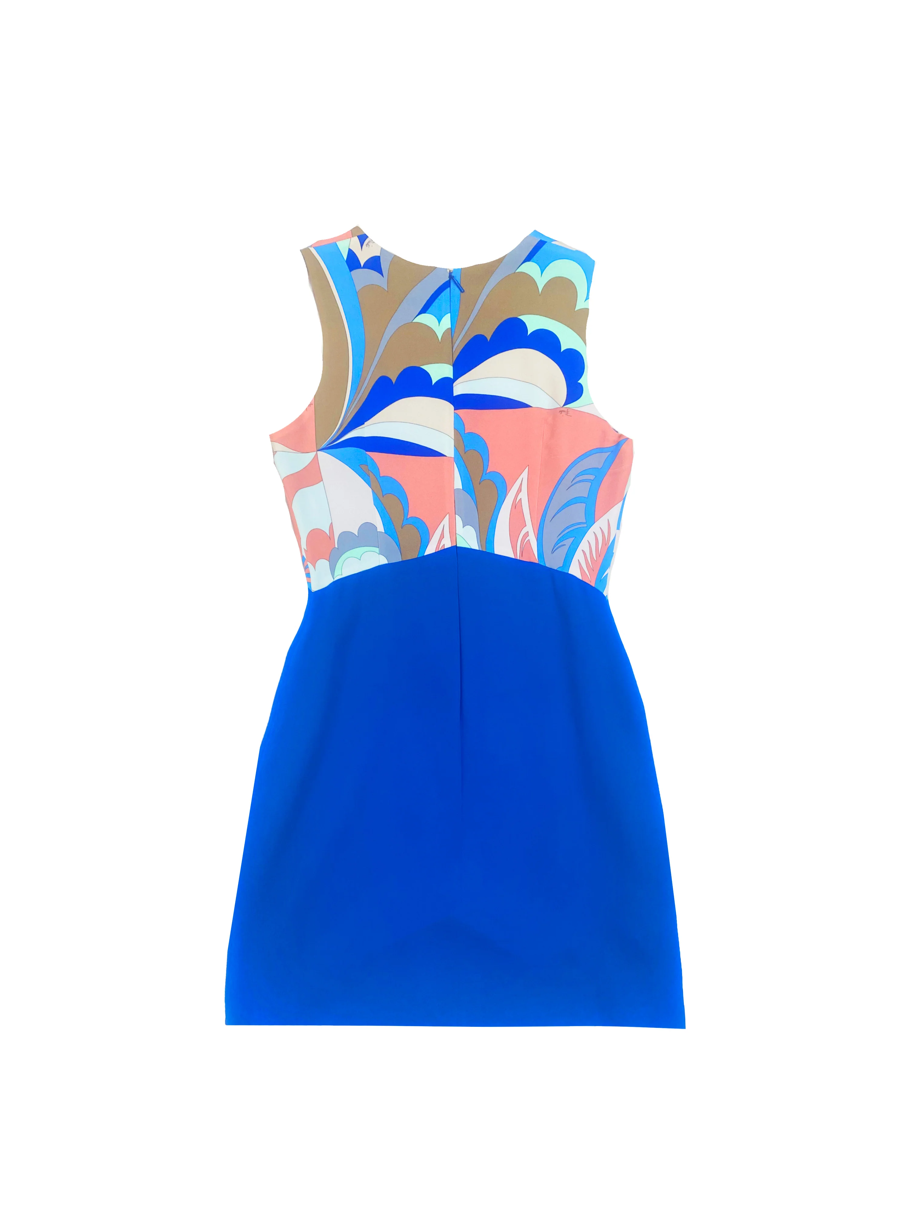 Emilio Pucci Blue and Pink Triangle Mini Dress - Image 2