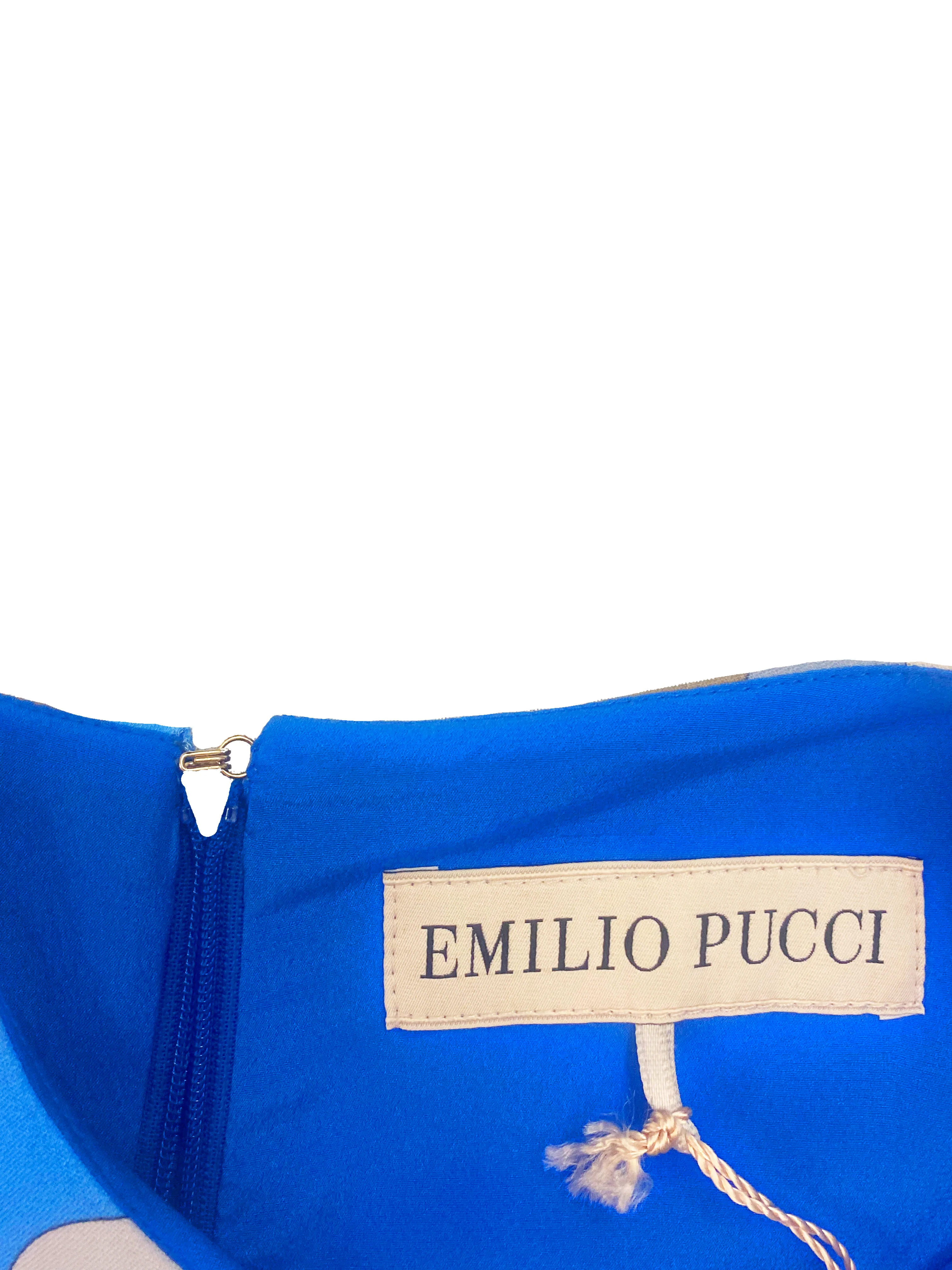 Emilio Pucci Blue and Pink Triangle Mini Dress - Image 3