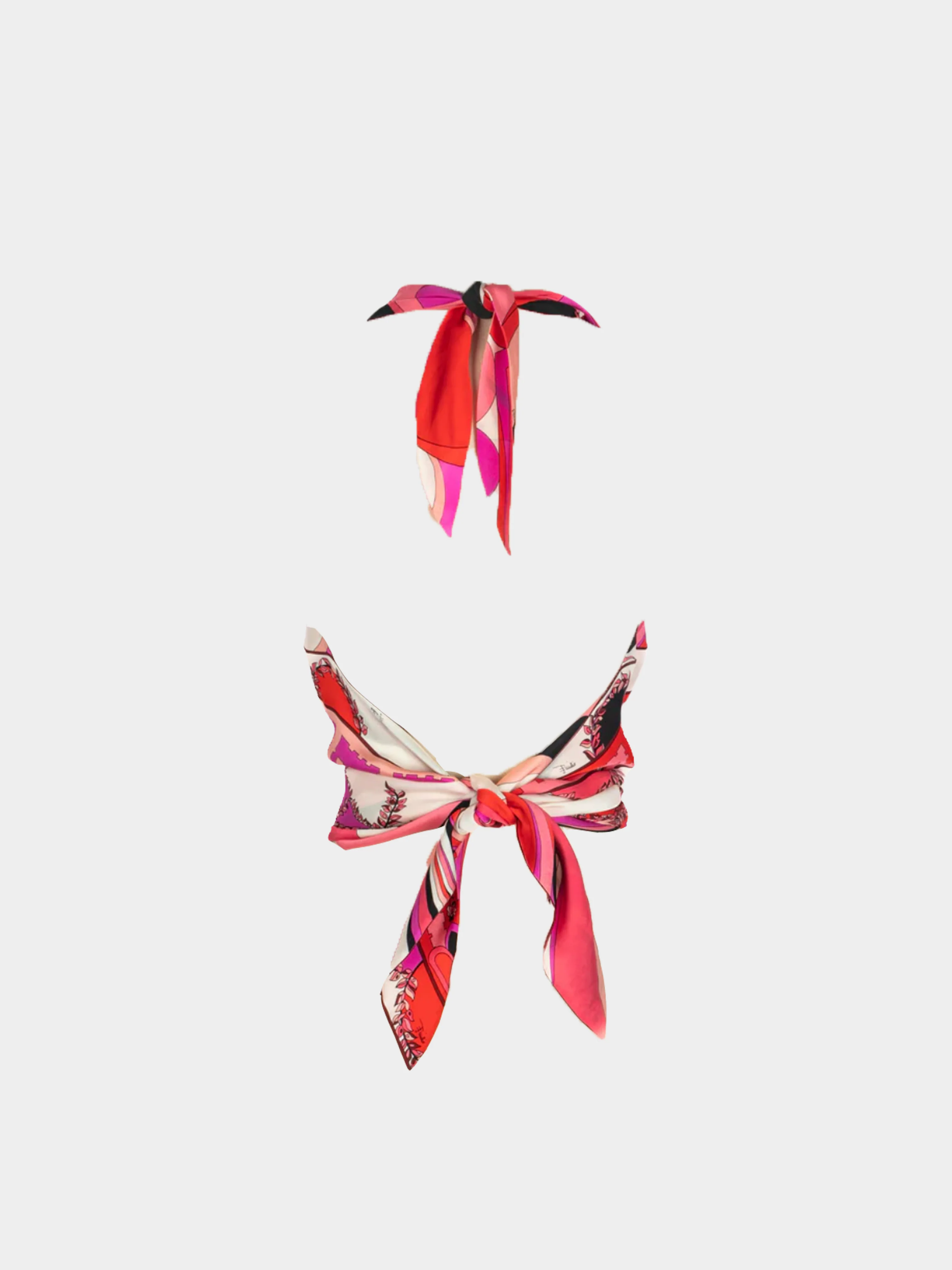 Emilio Pucci SS 2012 Multicoloured Graphic Printed Halter Top - Image 3