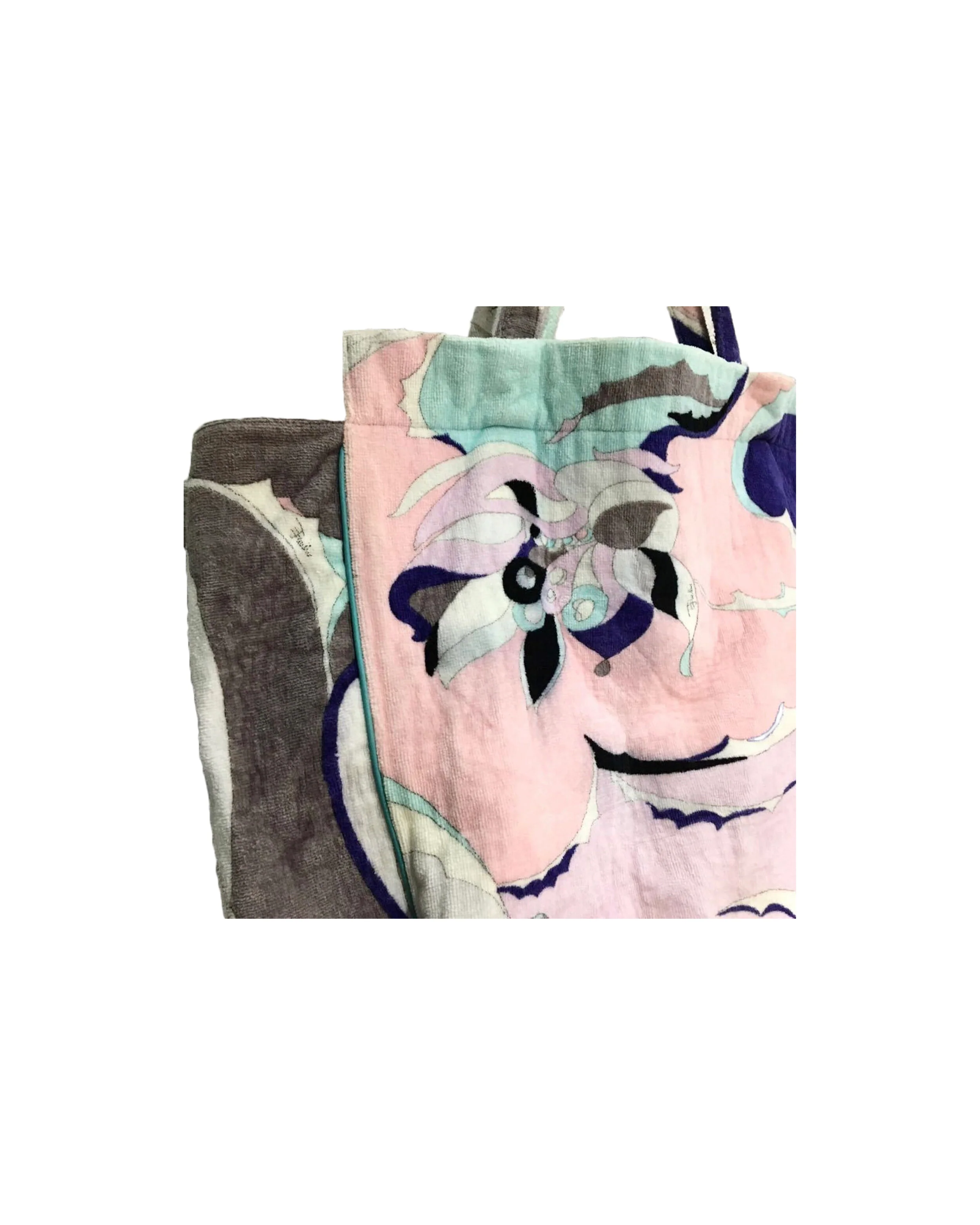 Emilio Pucci Terrycloth Pink Tote - Image 2