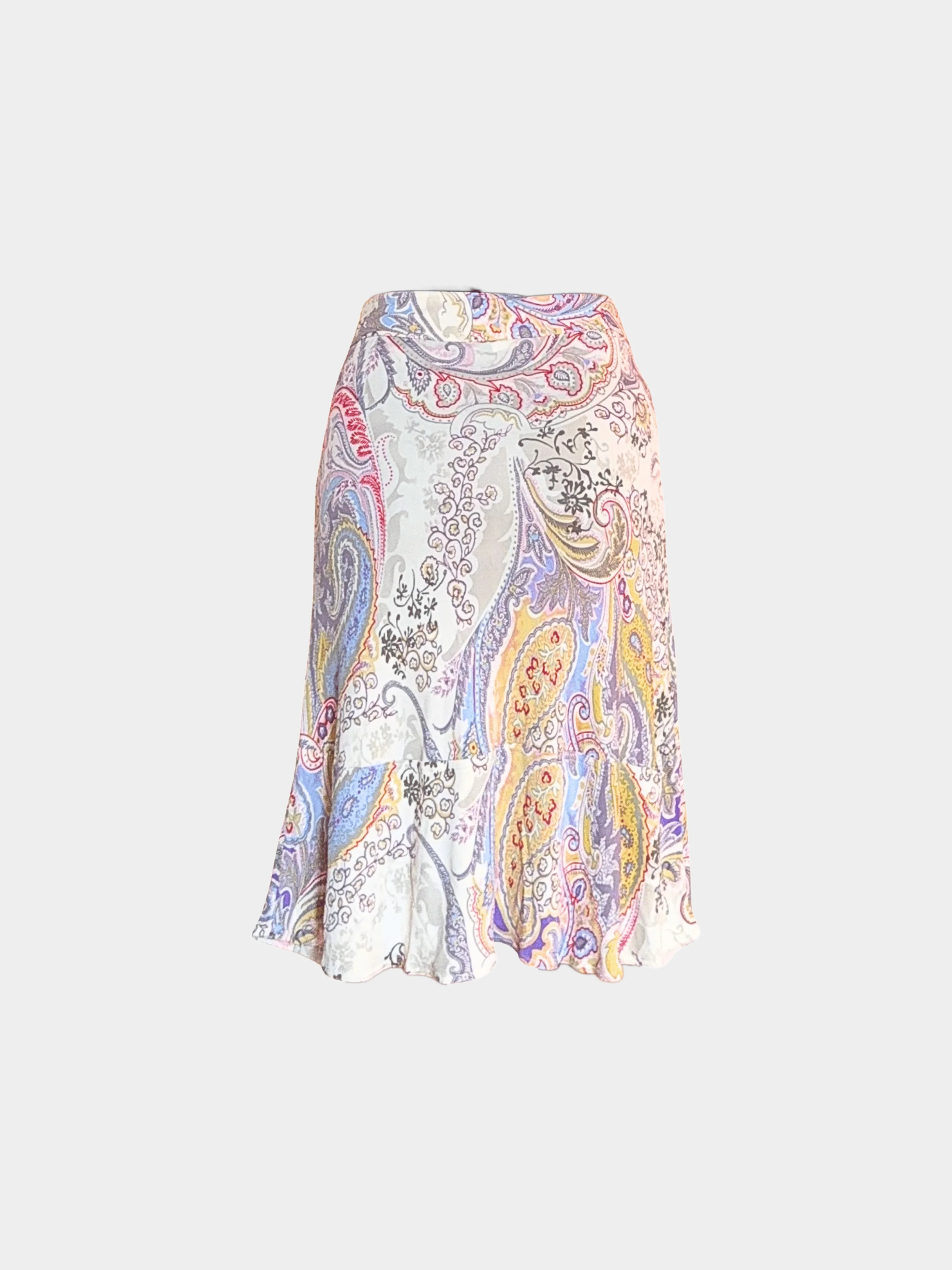 Etro 2000s Multicoloured Pastel Midi Skirt - Image 2