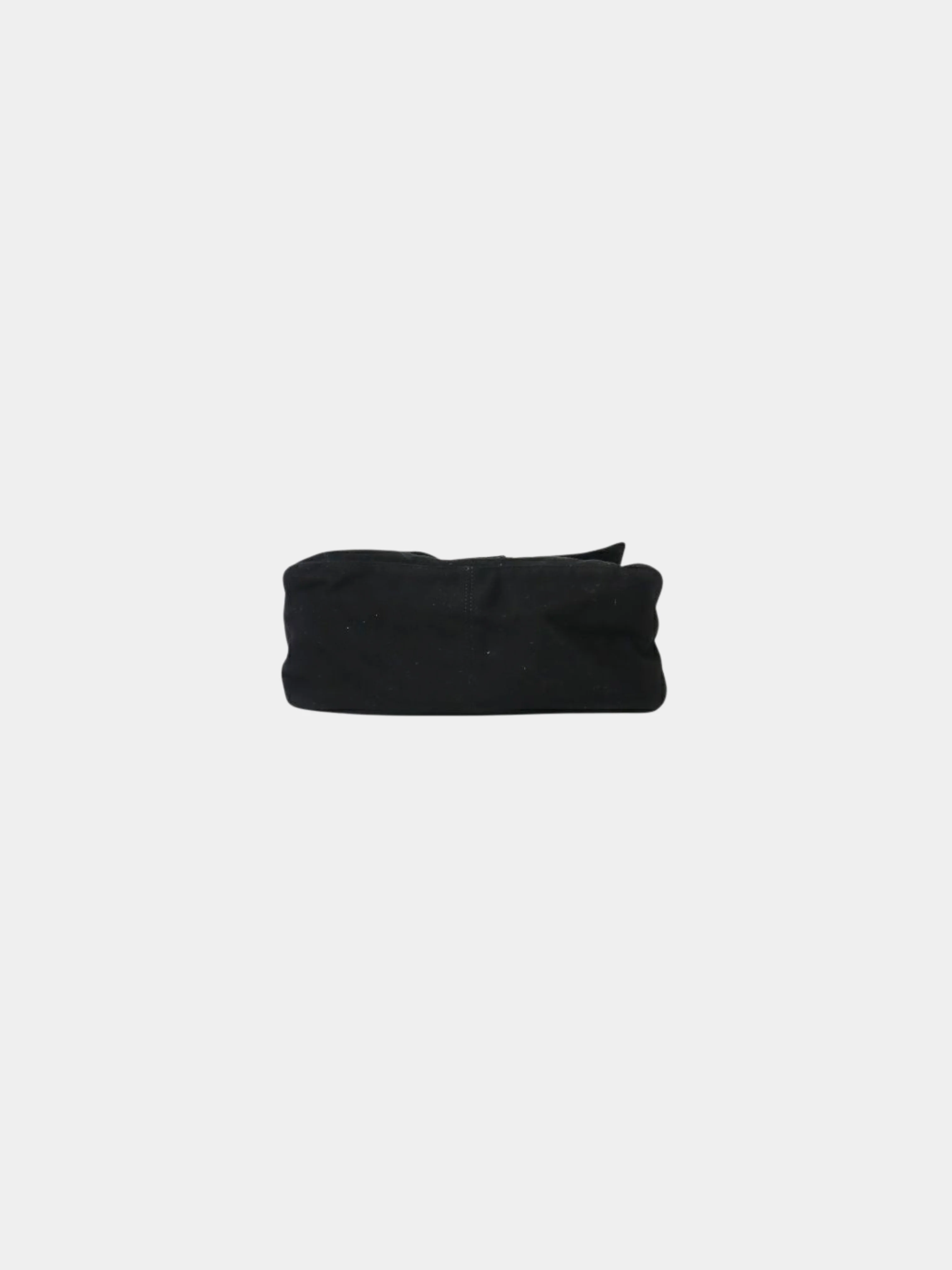 Fendi 1990s Black Wool and Leather Mamma Baguette - Image 5