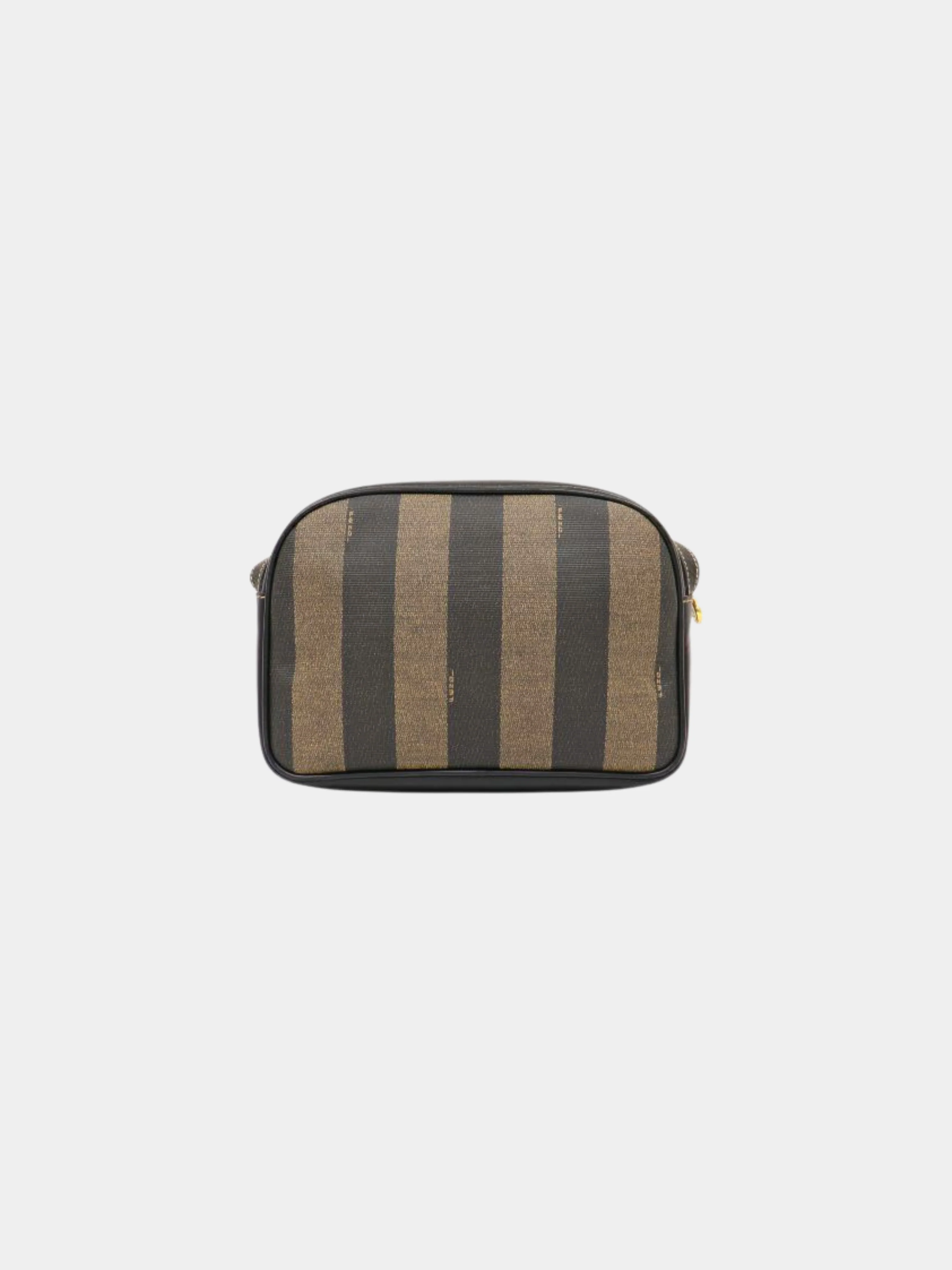 Fendi 1990s Khaki Black Pequin PVC Shoulder Bag - Image 2