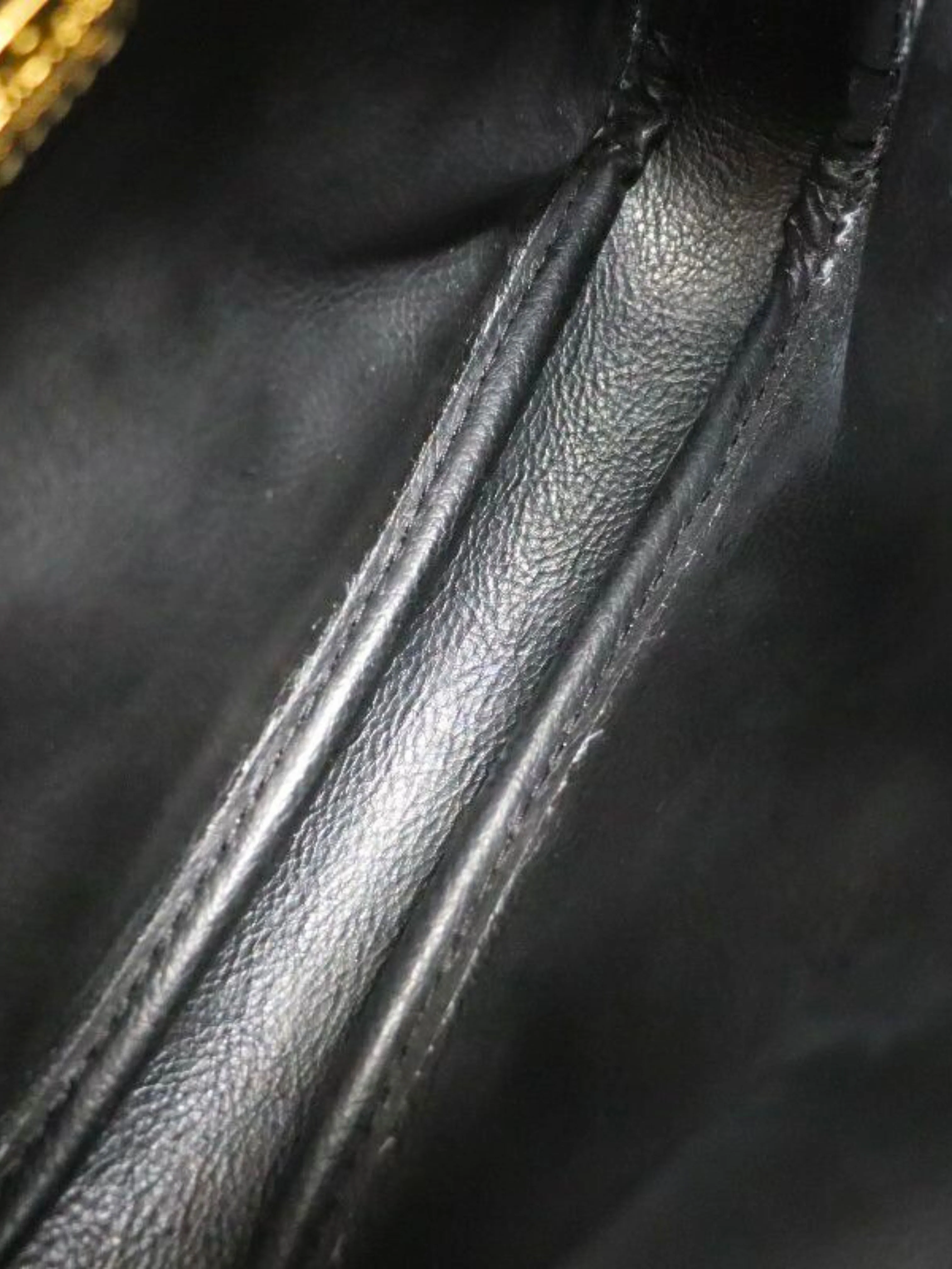 Fendi 1990s Khaki Black Pequin PVC Shoulder Bag - Image 8