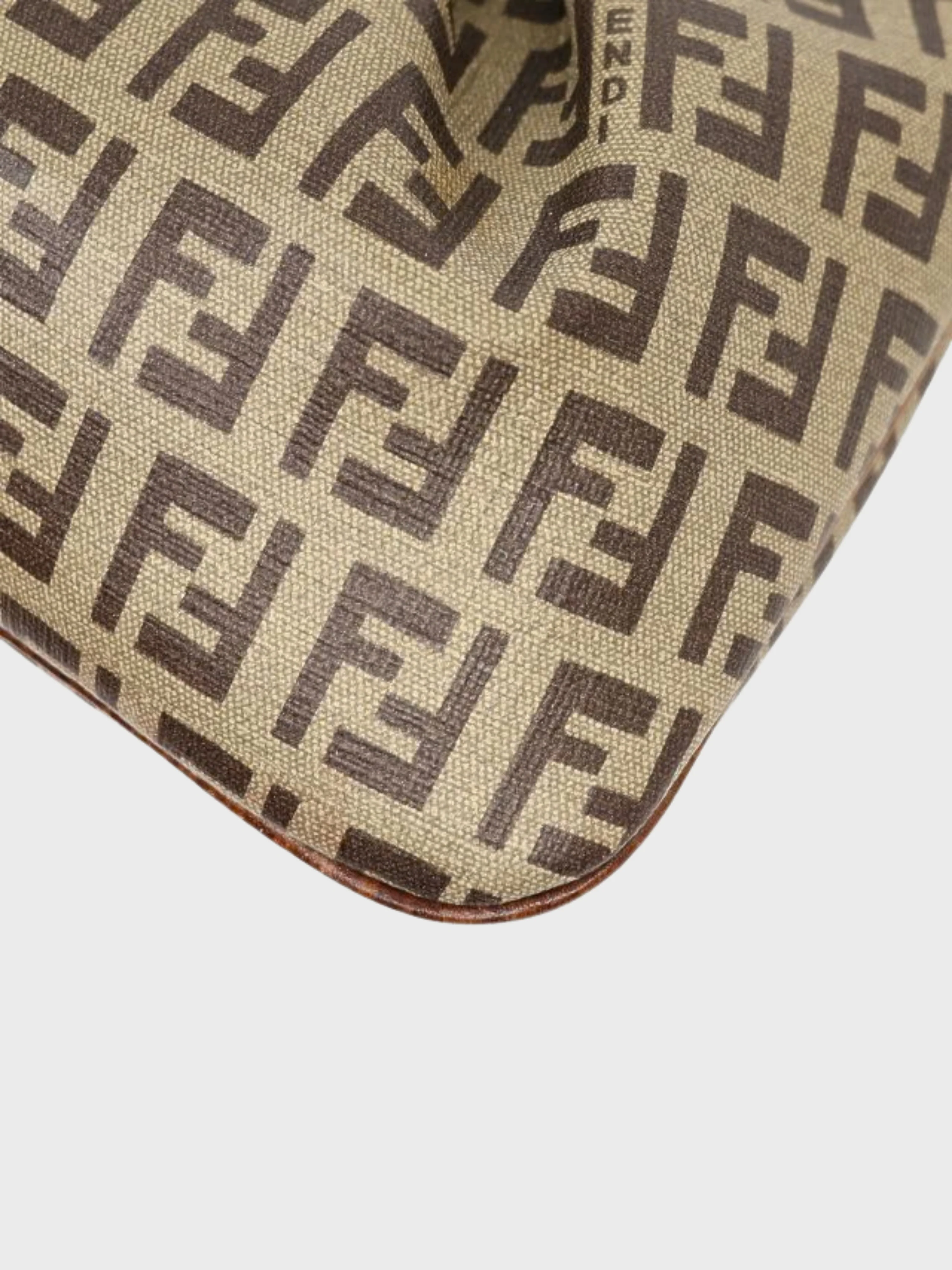 Fendi 2008 Beige Brown Zucchino Pochette - Image 6