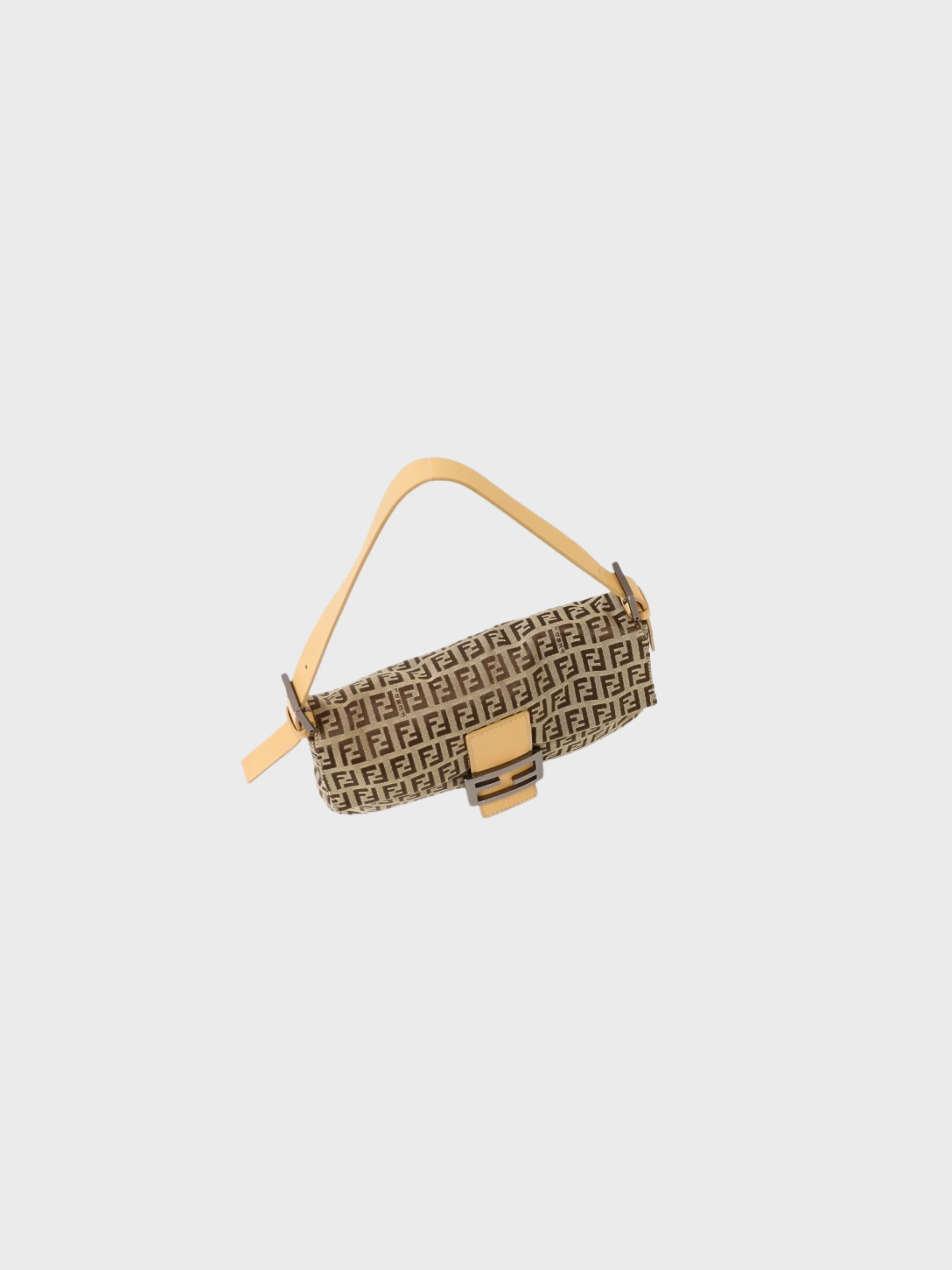 Fendi 2000s Beige Zucchino Canvas Mamma Baguette - Image 6