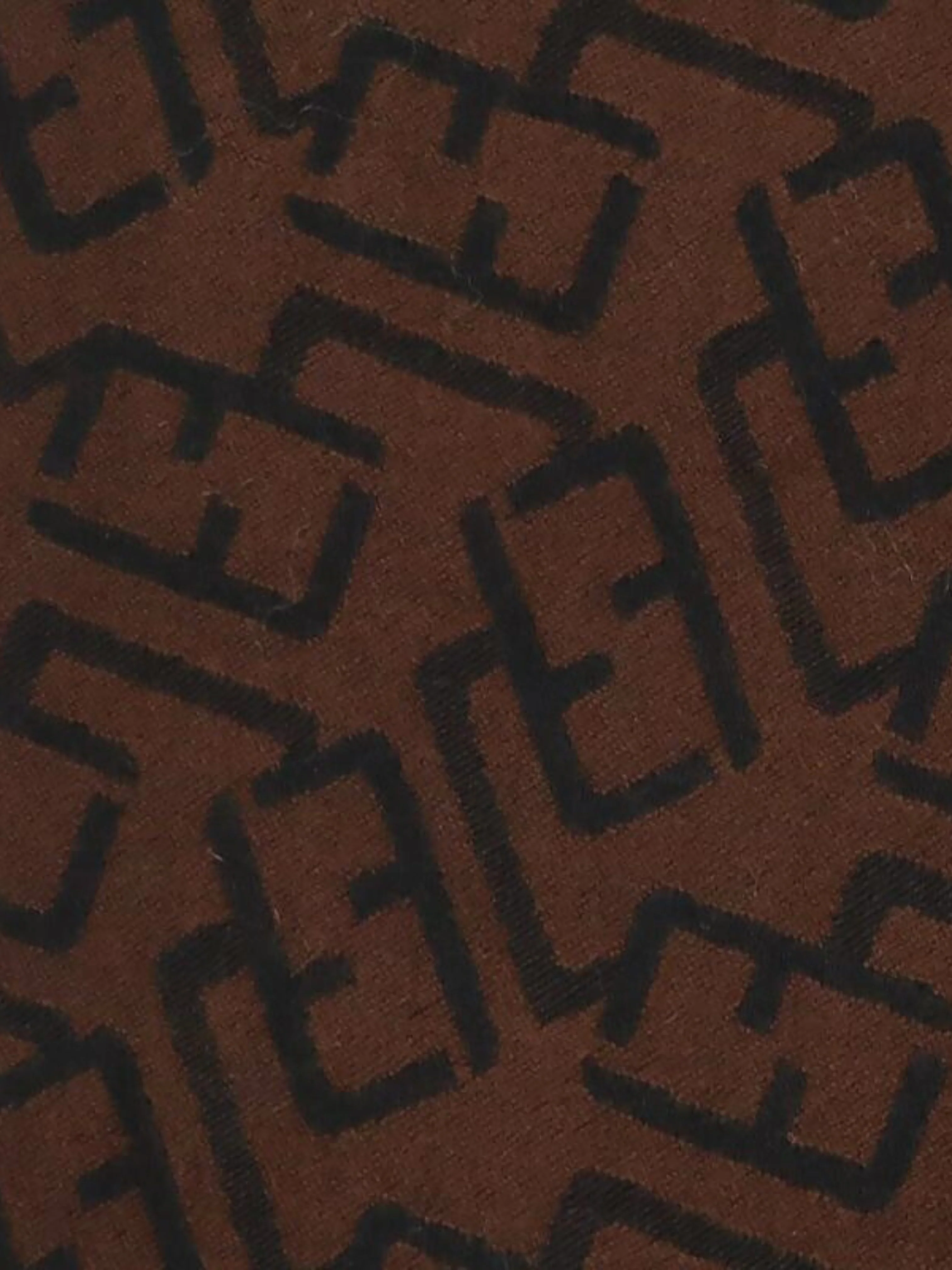 Fendi 2000s Black Brown Zucca Reversible Wool Scarf - Image 2