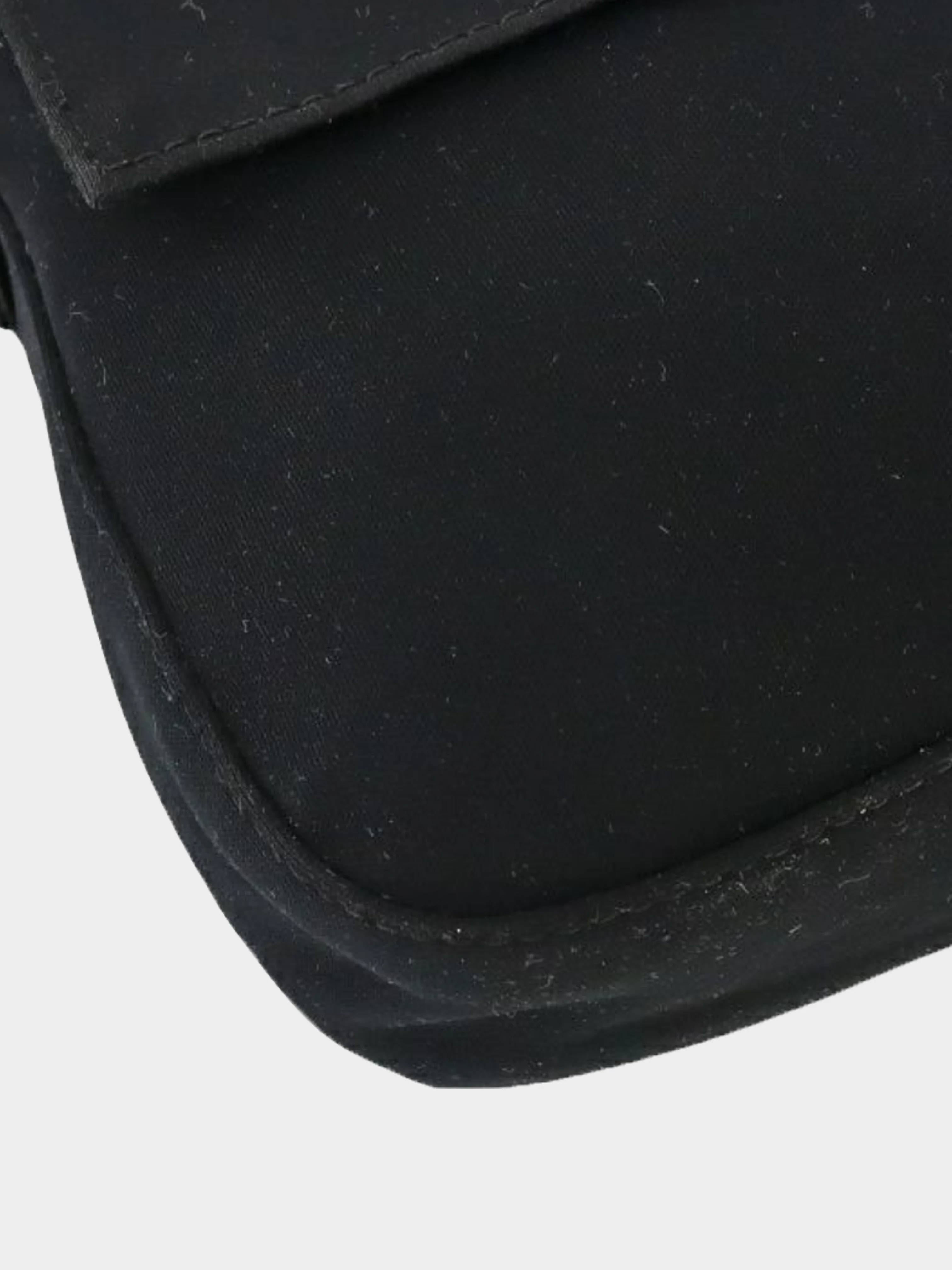 Fendi 2000s Black Cotton Jersey Mamma Baguette Bag - Image 5