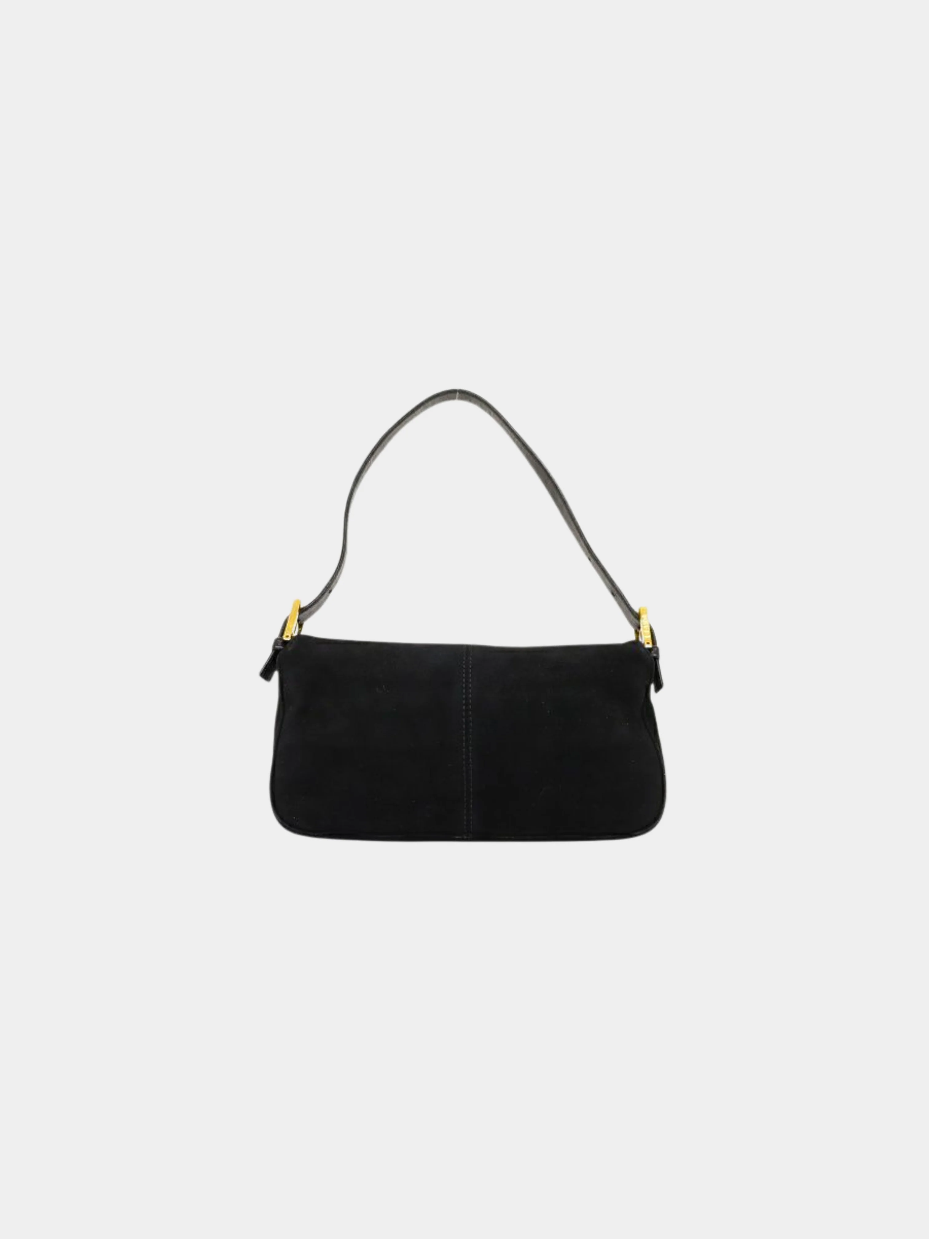 Fendi 2000s Black Suede Mama Baguette - Image 2
