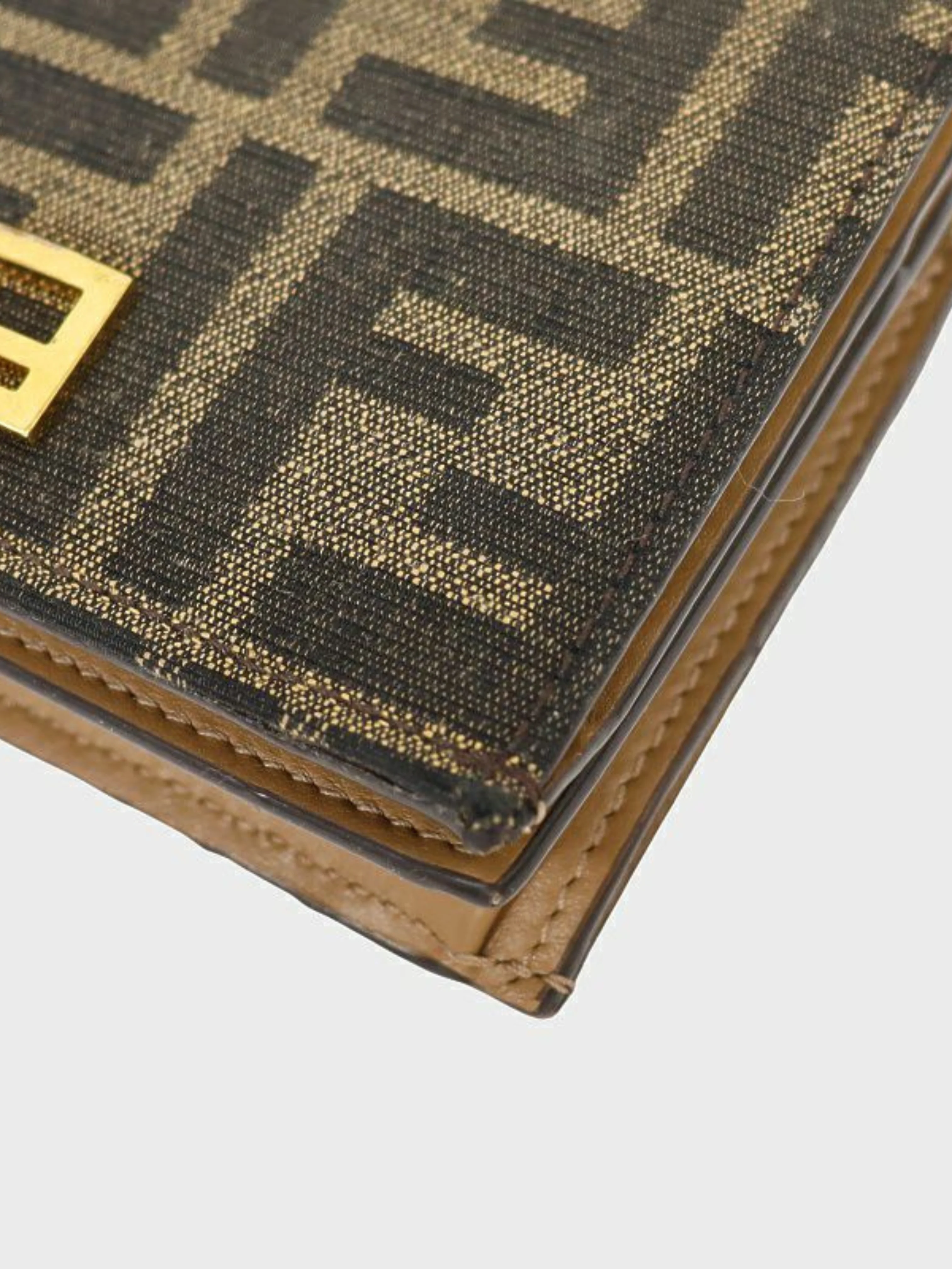 Fendi 2000s Brown Canvas Leather Zucca Wallet - Image 4