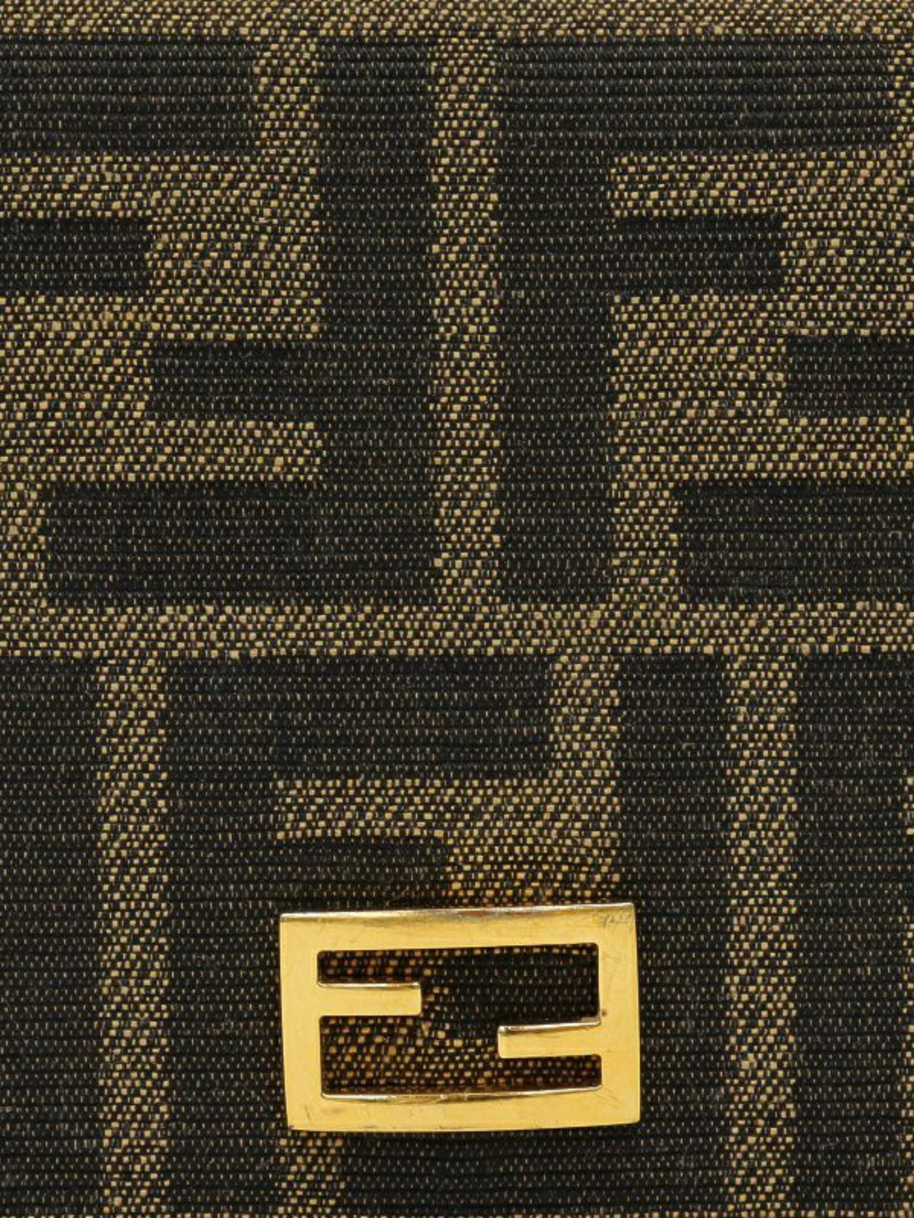 Fendi 2000s Brown Canvas Leather Zucca Wallet - Image 6