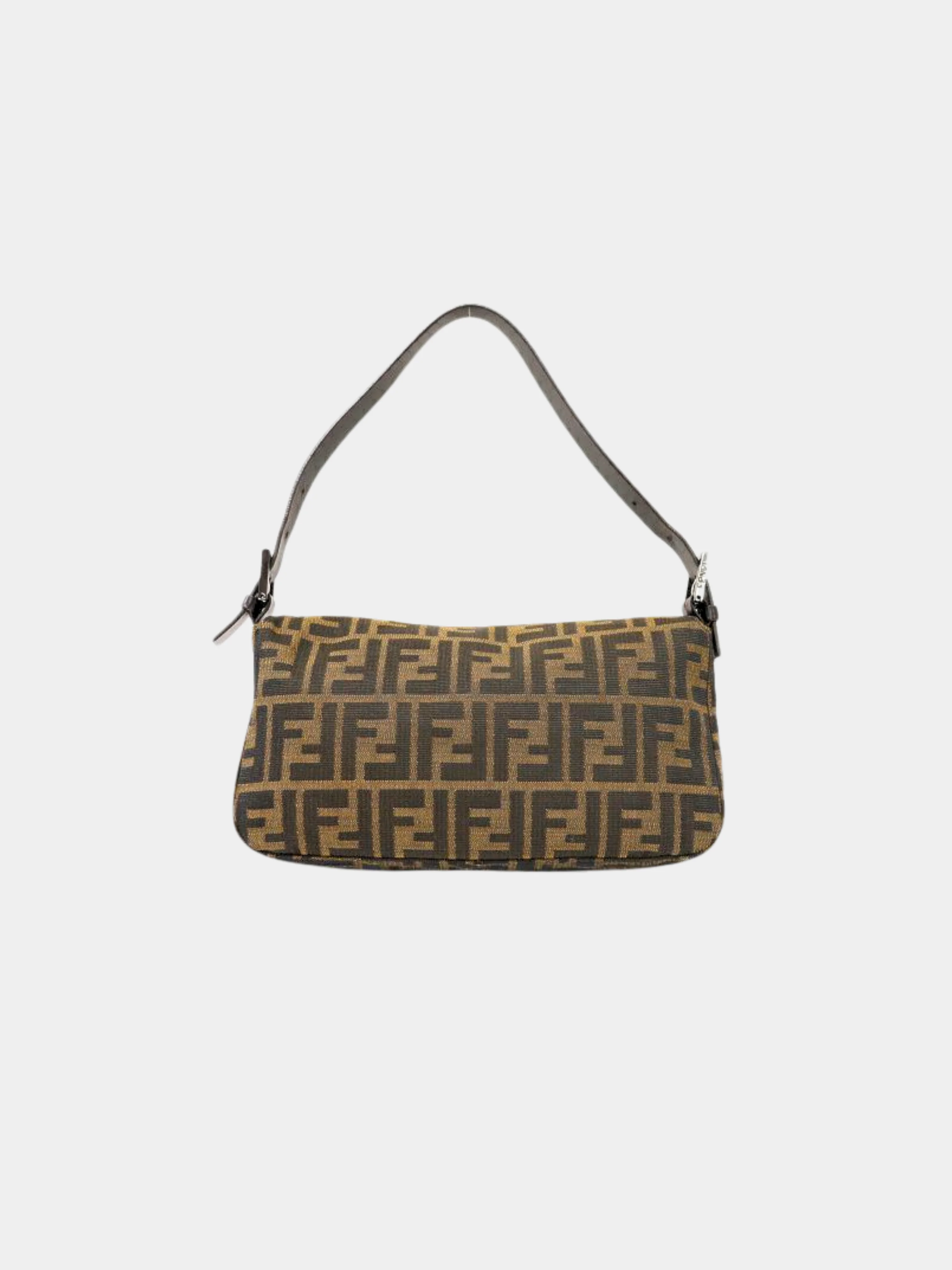Fendi 2000s Brown Monogram Mamma Baguette Bag - Image 2