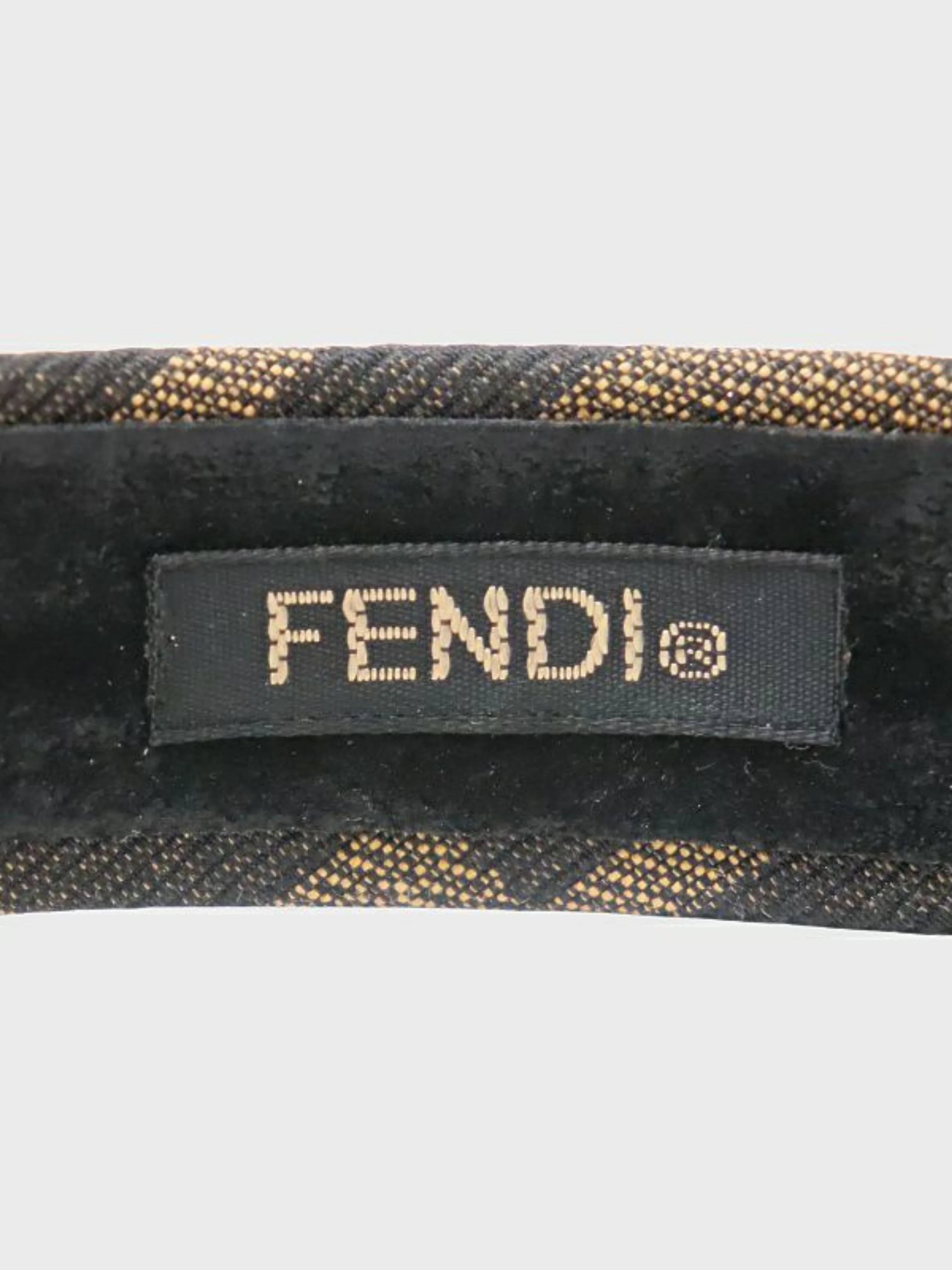 Fendi 2000s Brown Zucca Canvas Headband - Image 3