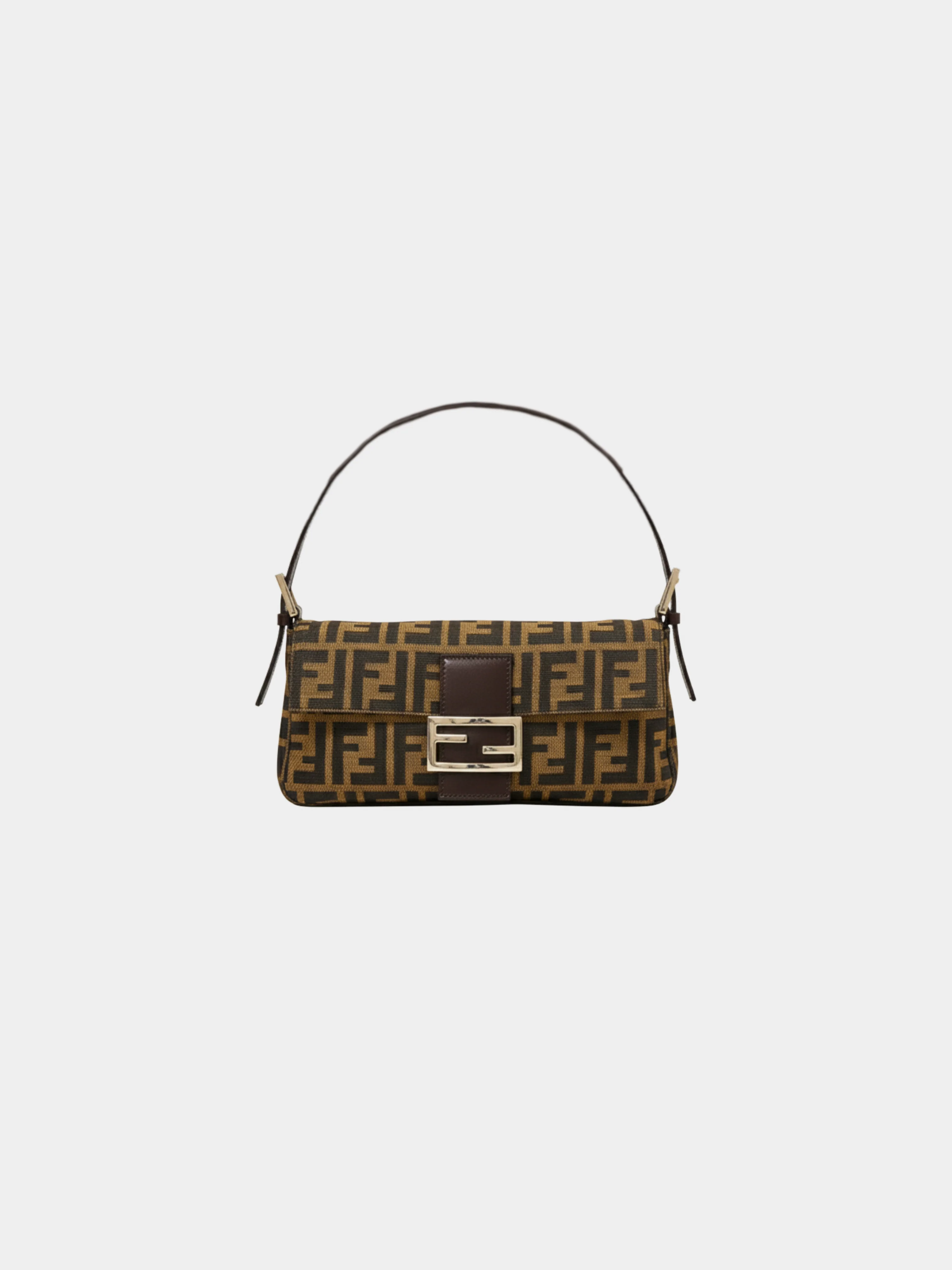 Fendi 2000s Brown Zucca Mamma Baguette