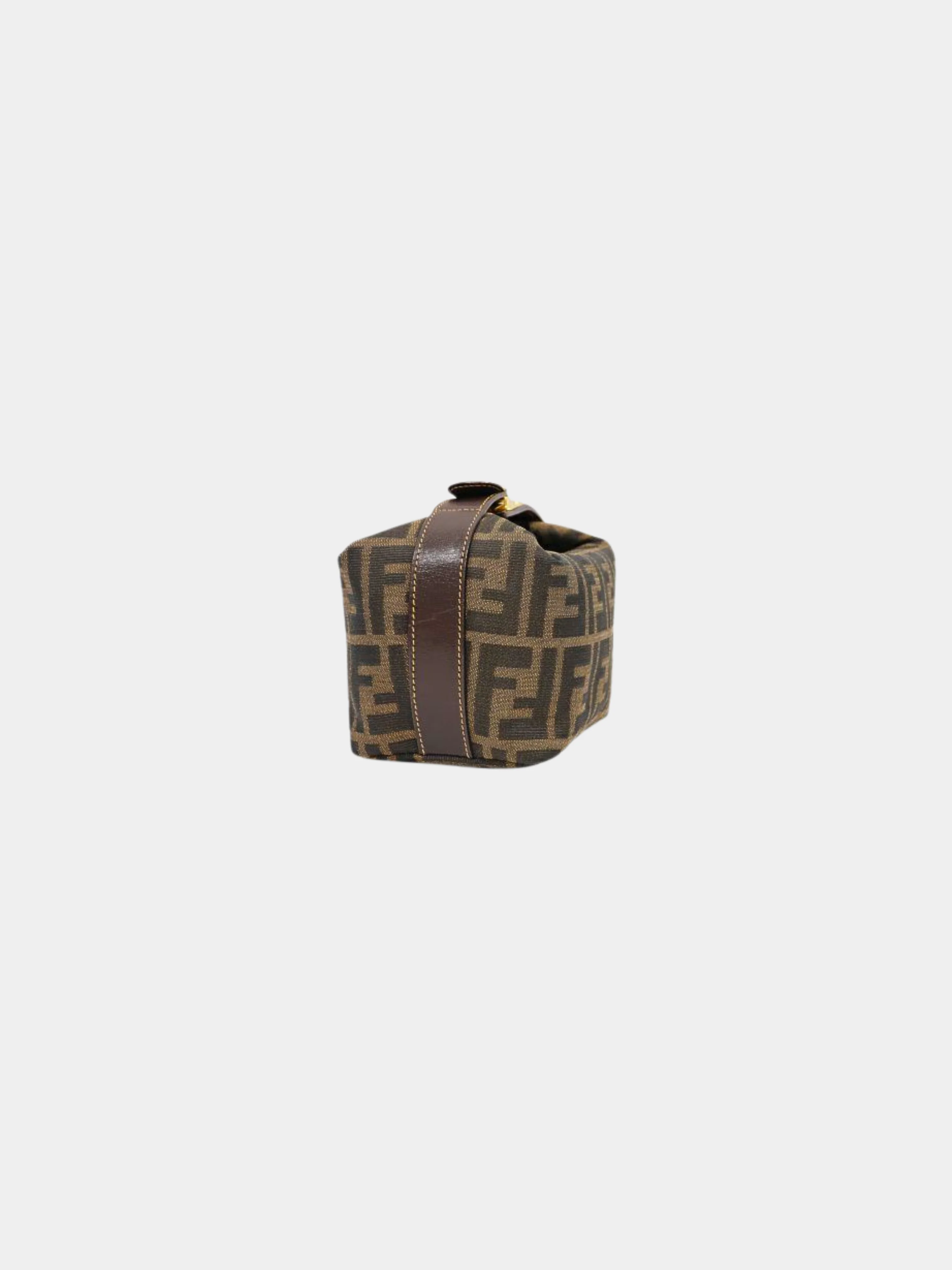 Fendi 2000s Brown Zucca Mini Handbag - Image 3