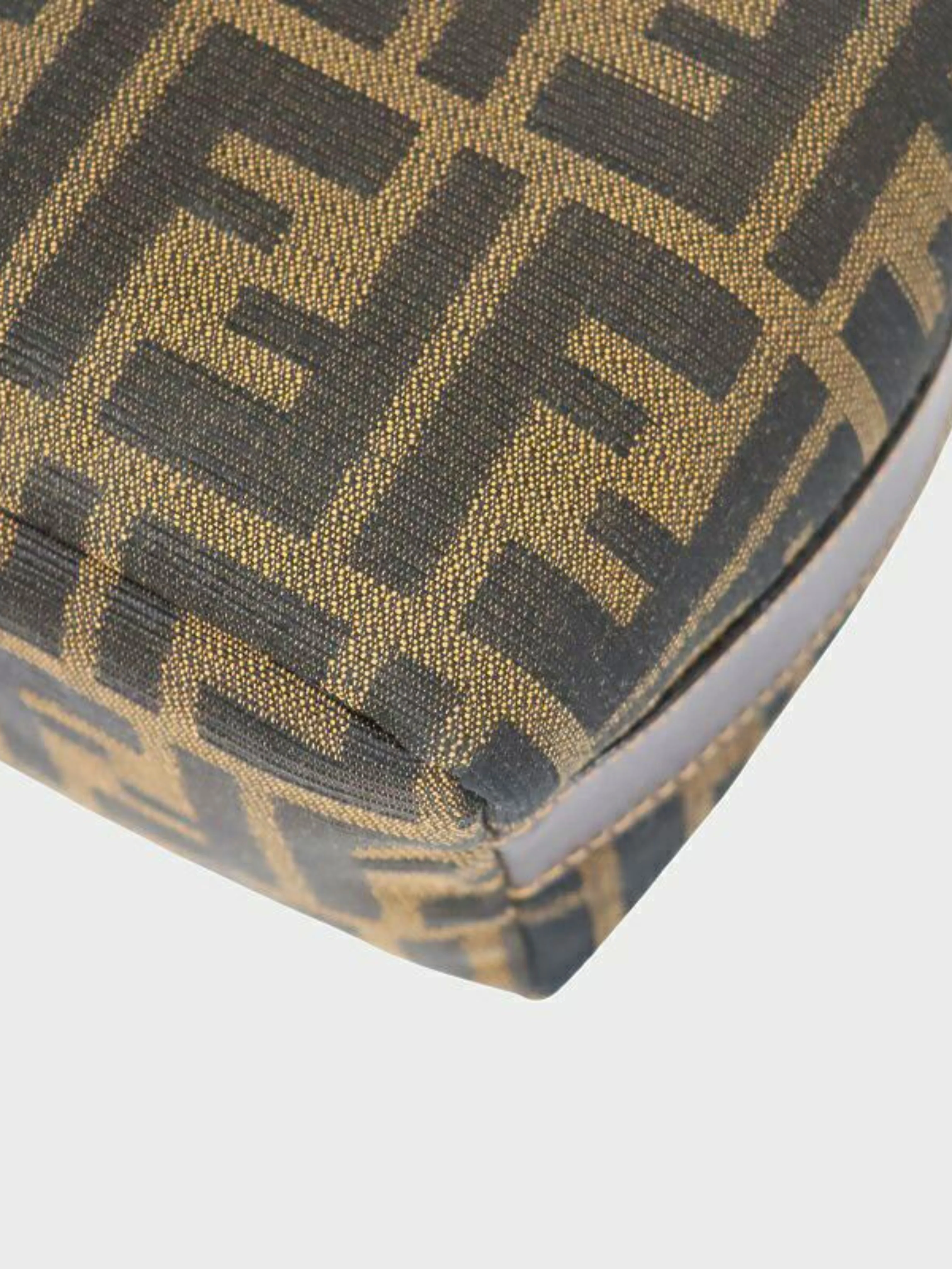 Fendi 2000s Brown Zucca Mini Handbag - Image 4