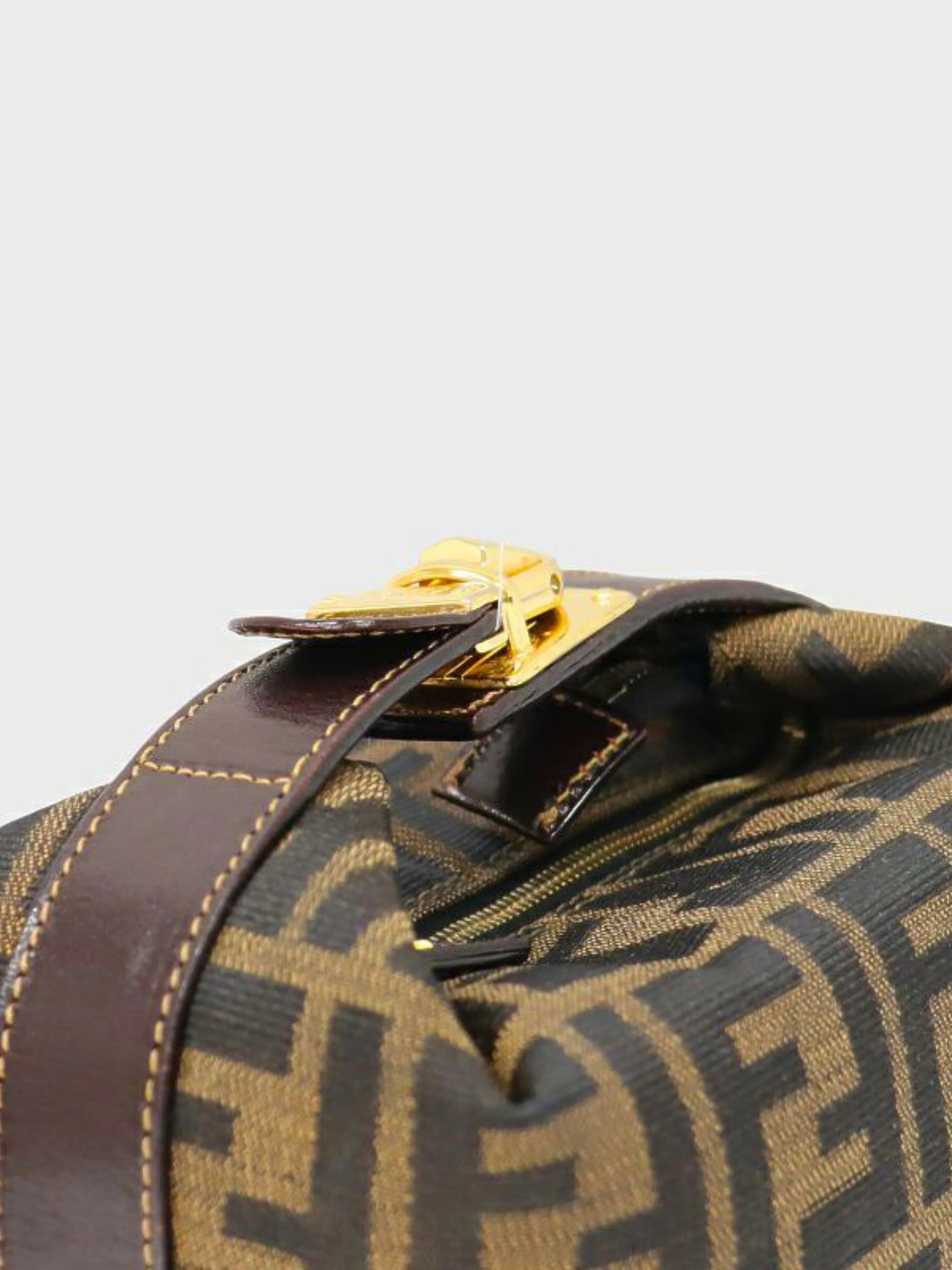 Fendi 2000s Brown Zucca Mini Handbag - Image 7