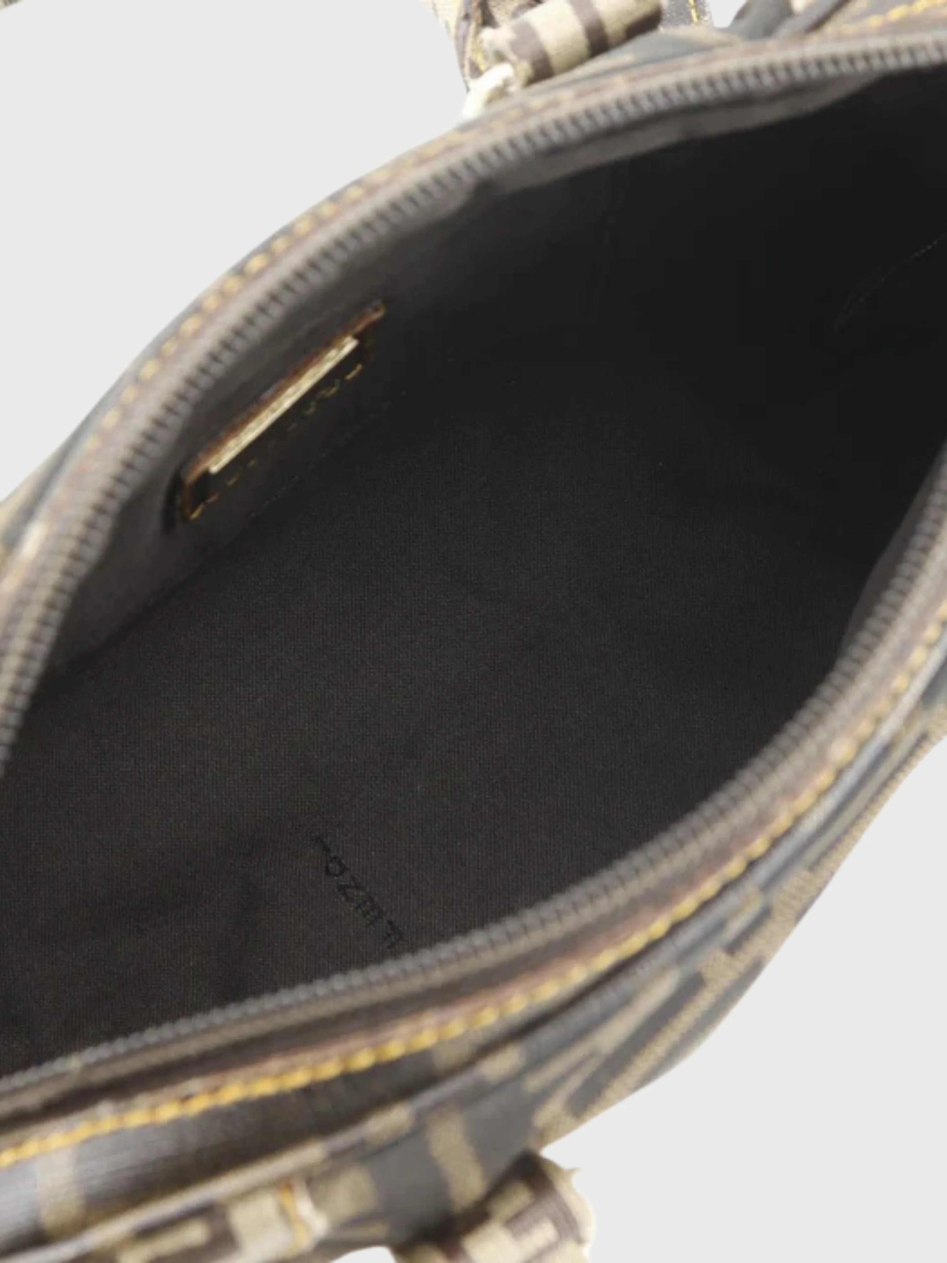 Fendi 2000s Brown Zucca Nylon Canvas Mini Boston 2Way Bag - Image 4