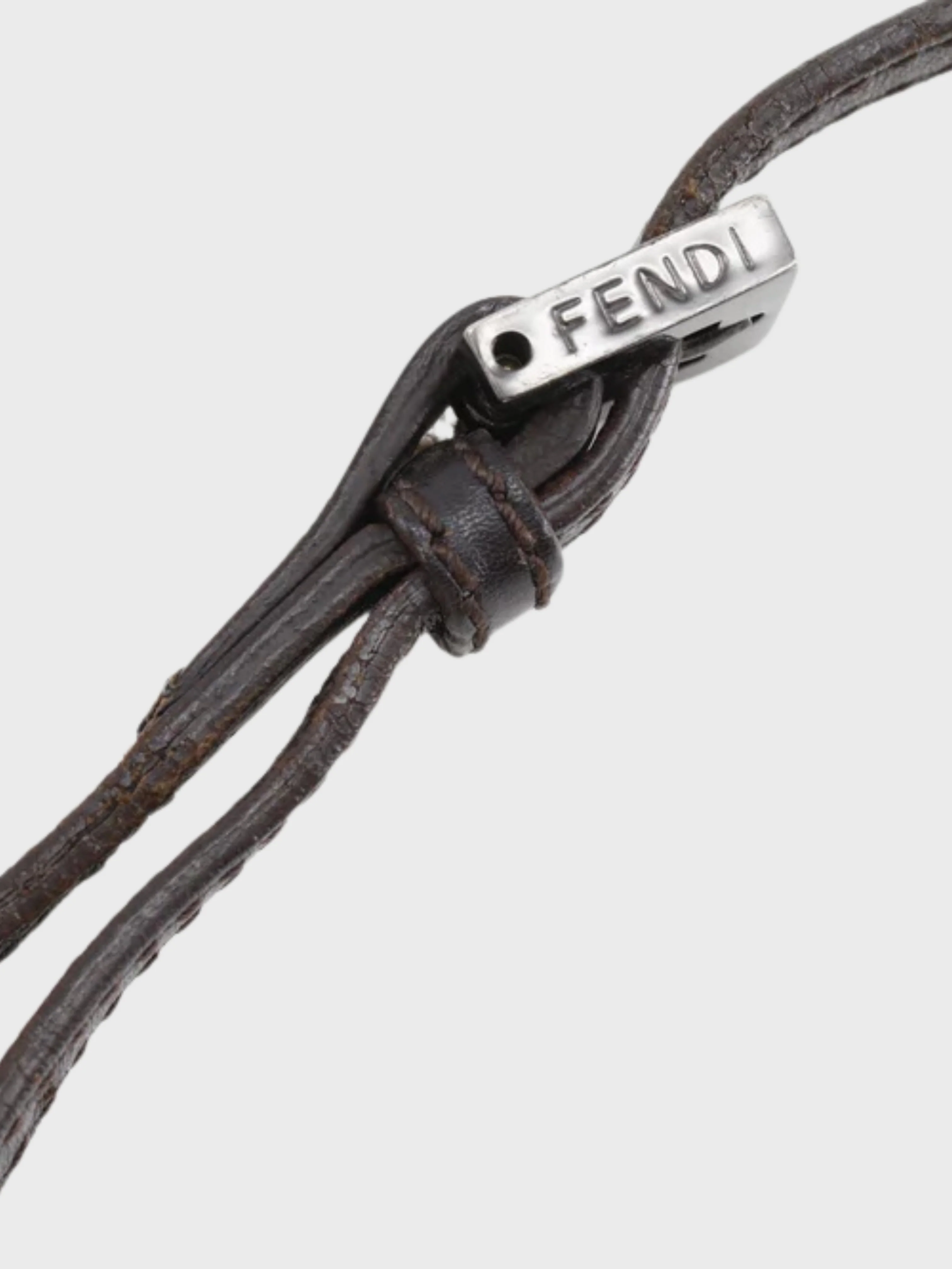 Fendi 2000s Brown Zucchino Canvas Crossbody Shoulder Bag - Image 5