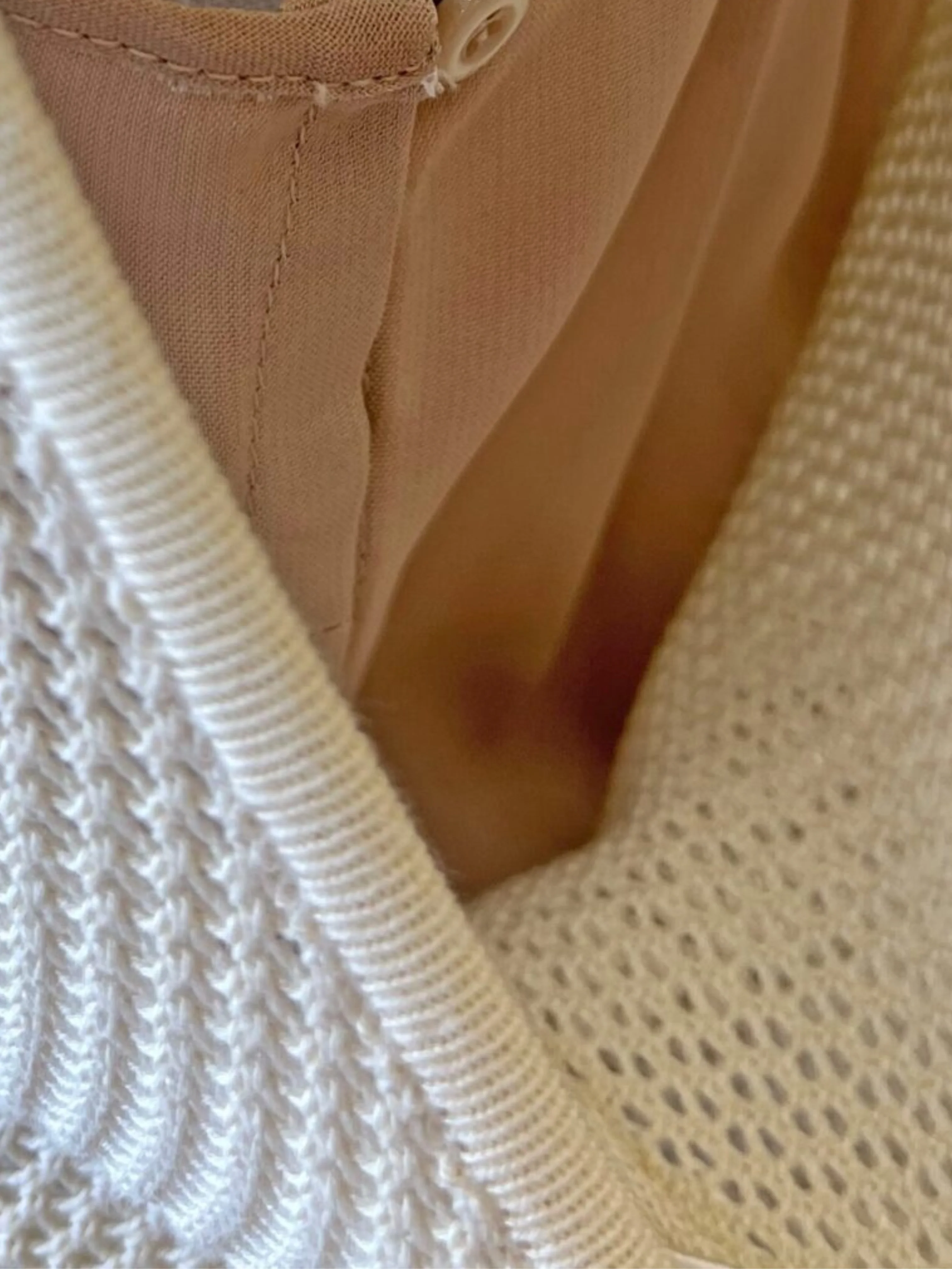 Fendi SS 2024 Cream Silk Crochet Dress - Image 3