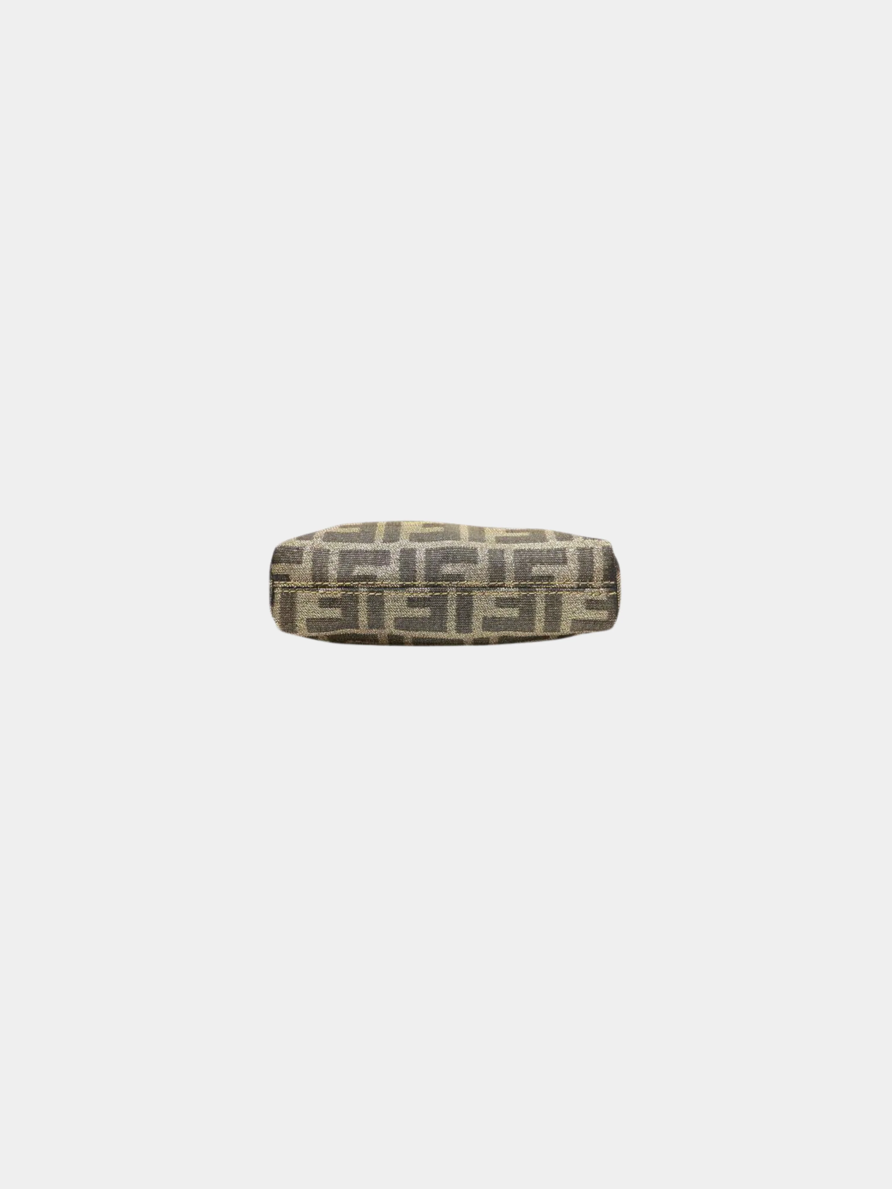 Fendi 2000s Gold Black Zucca Chain Shoulder Bag - Image 4