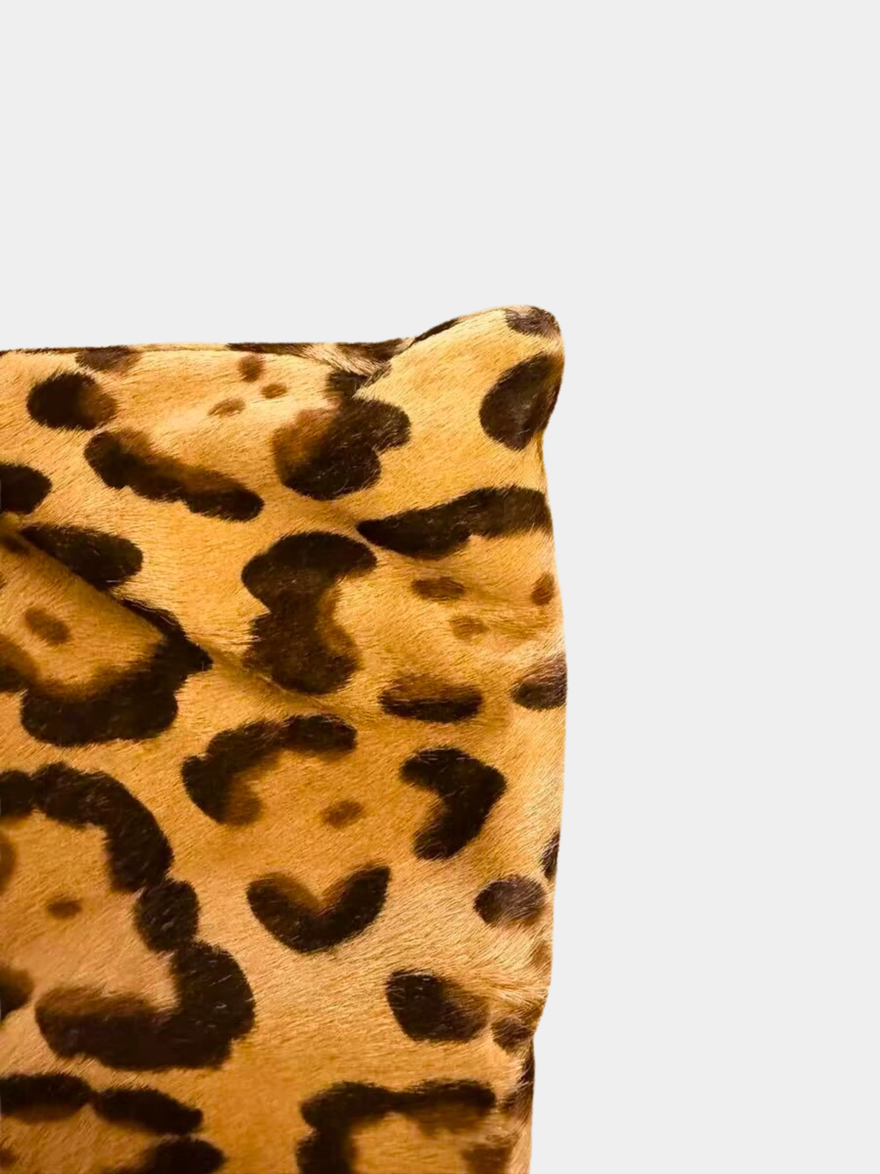Fendi 2000s Leopard Pony Hair Ring Handle Bag - Image 4