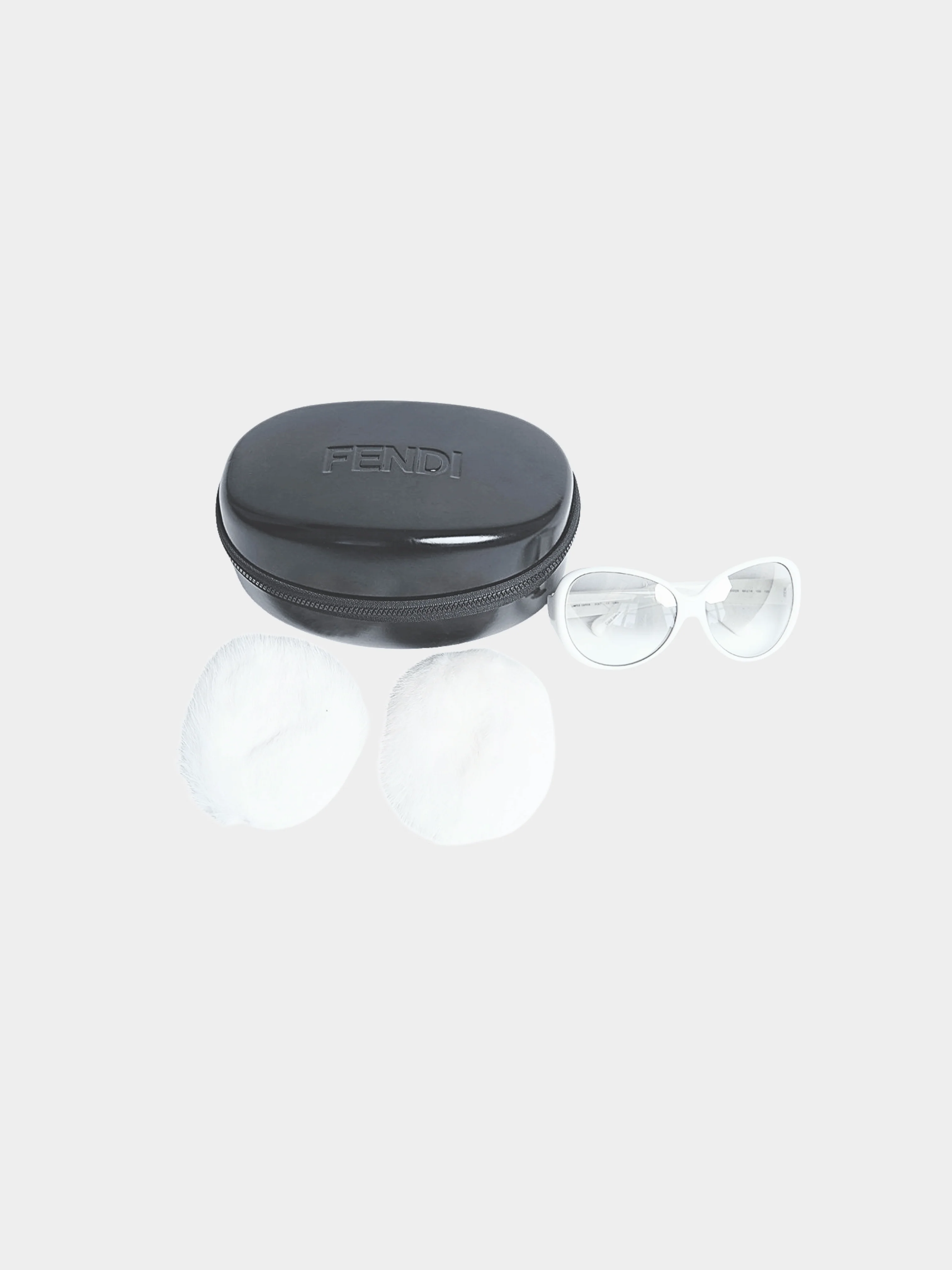 Fendi 2000s White Limited Edition Sunglass and Earmuffs Set - Image 7