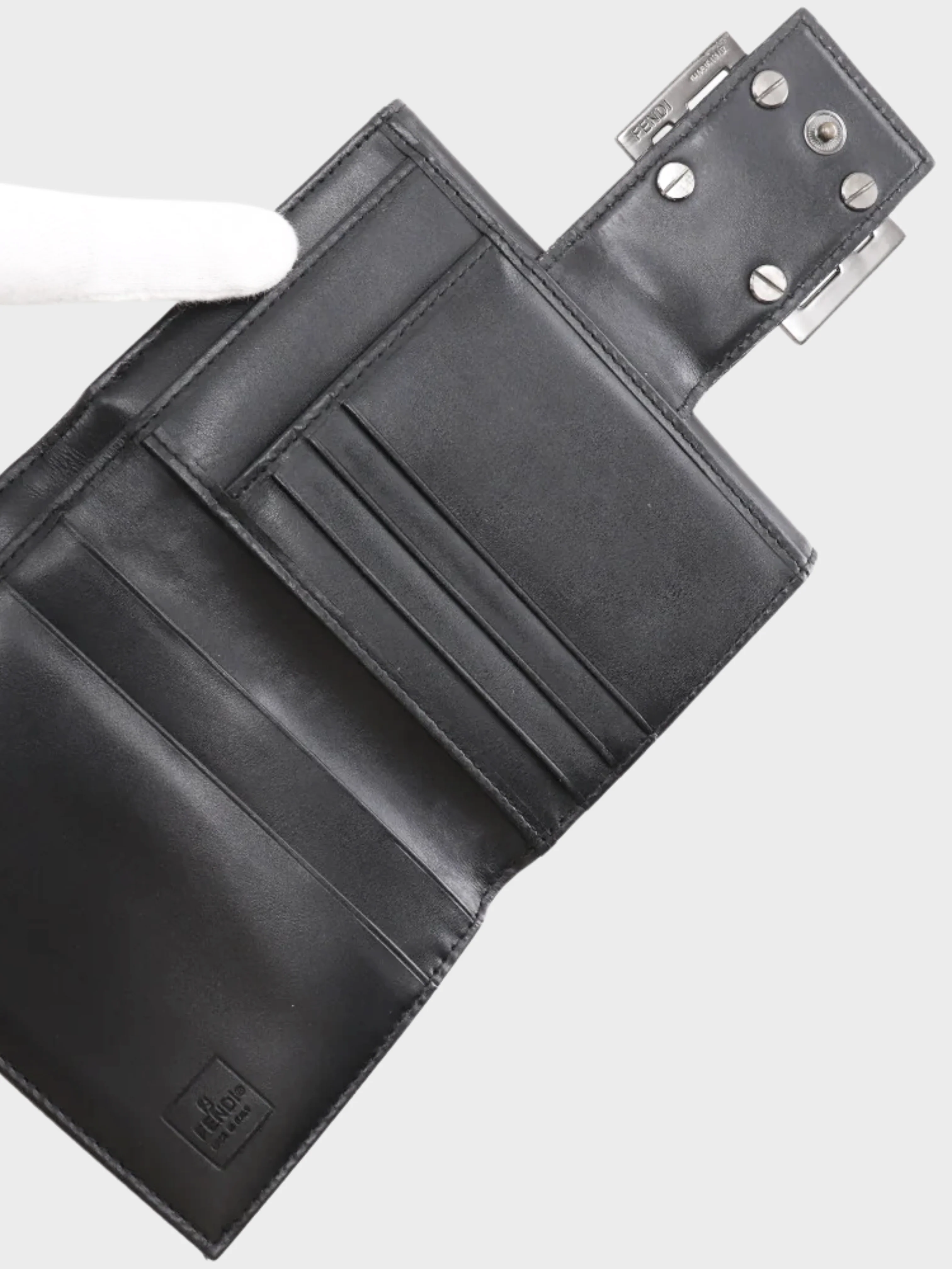 Fendi 2010s Black Zucchino Wallet - Image 3