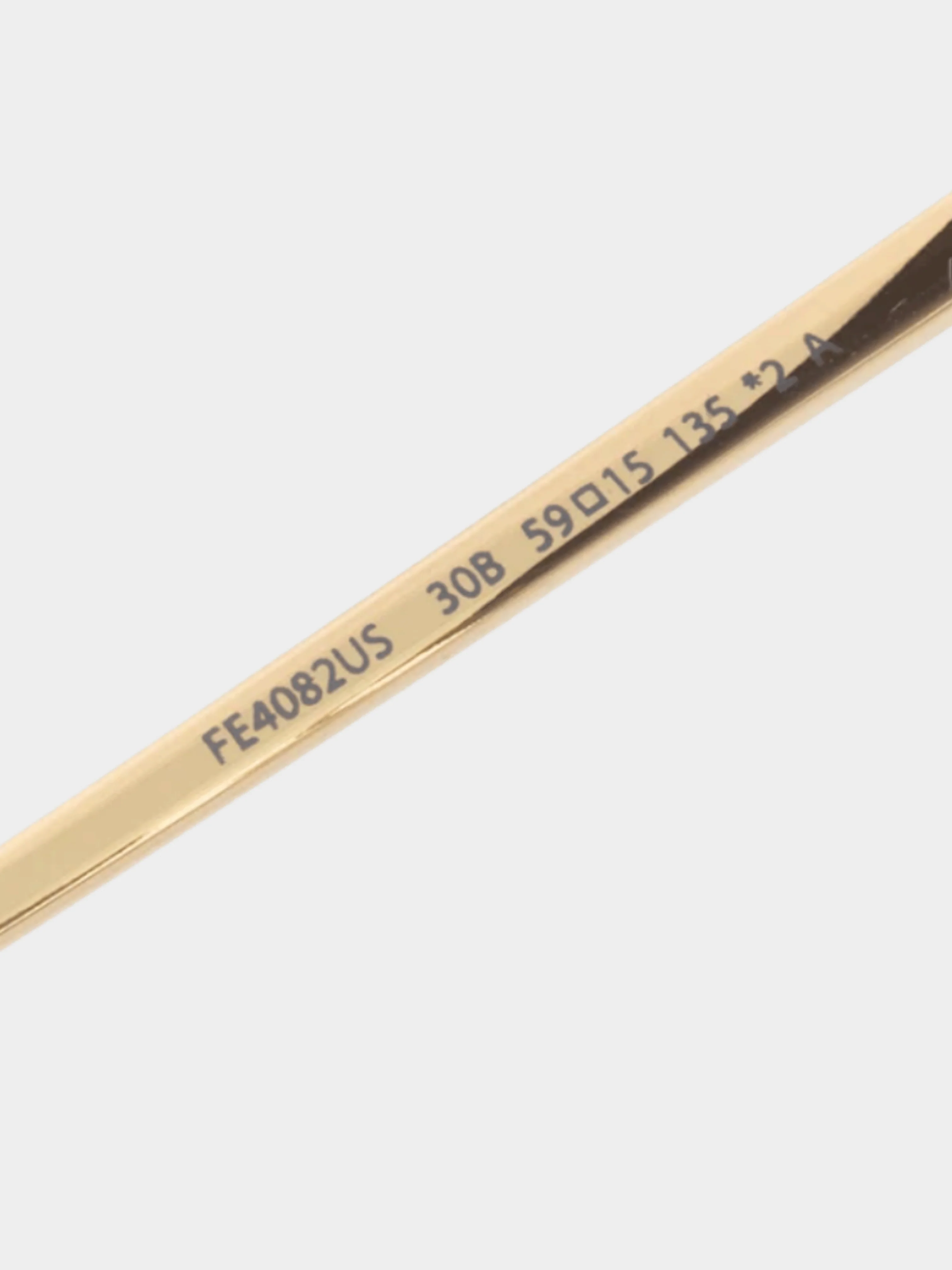 Fendi 2010s First Gold-Tone FF-Crystal Square Sunglasses - Image 6