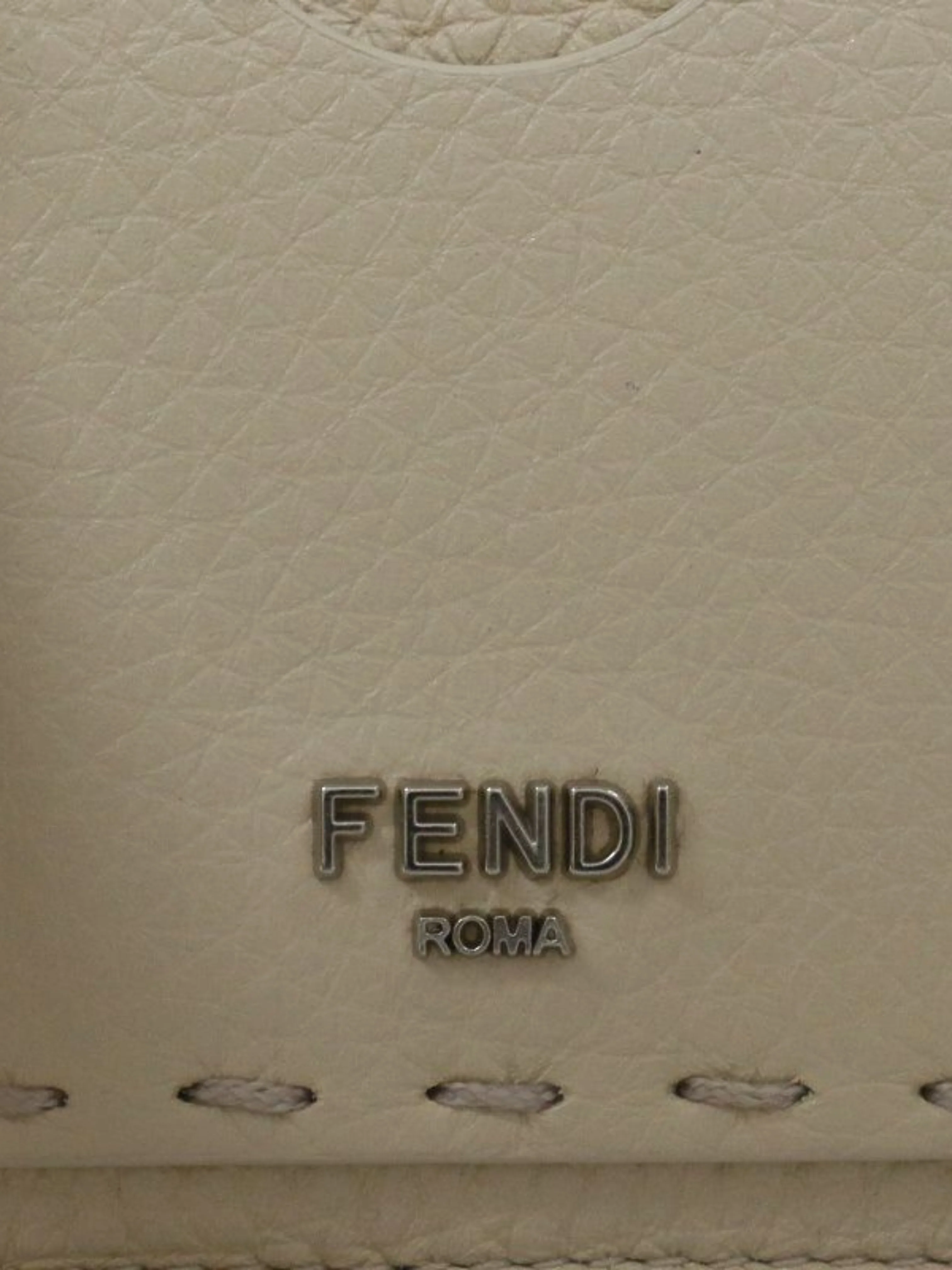 Fendi 2010s Ivory Leather Peekaboo Fragment Case - Image 5