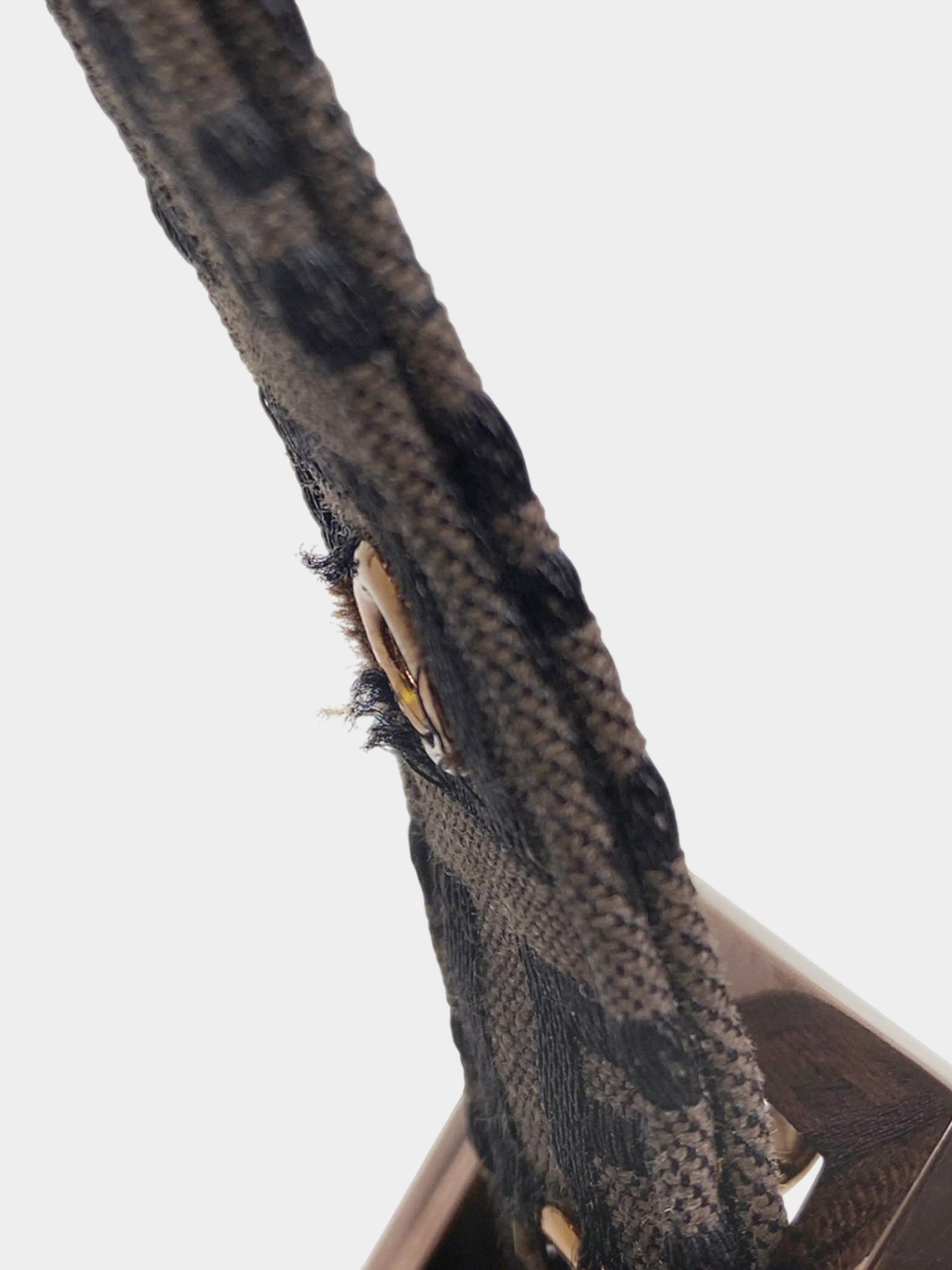 Fendi 2010s Dark Brown Zucchino Canvas Baguette - Image 5